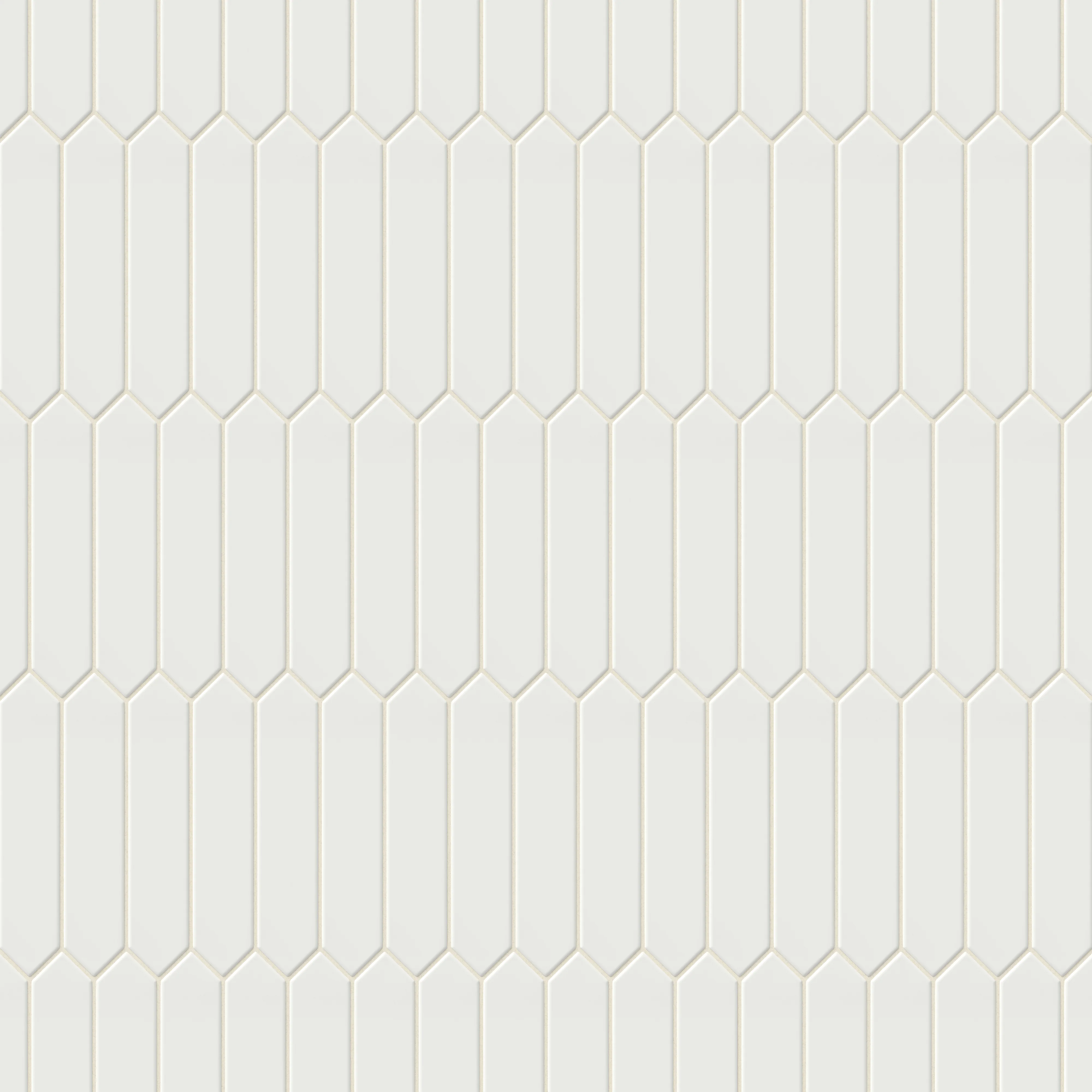 Reagan 2x10 Glossy Ceramic Picket Tile in Blanco - Image 5