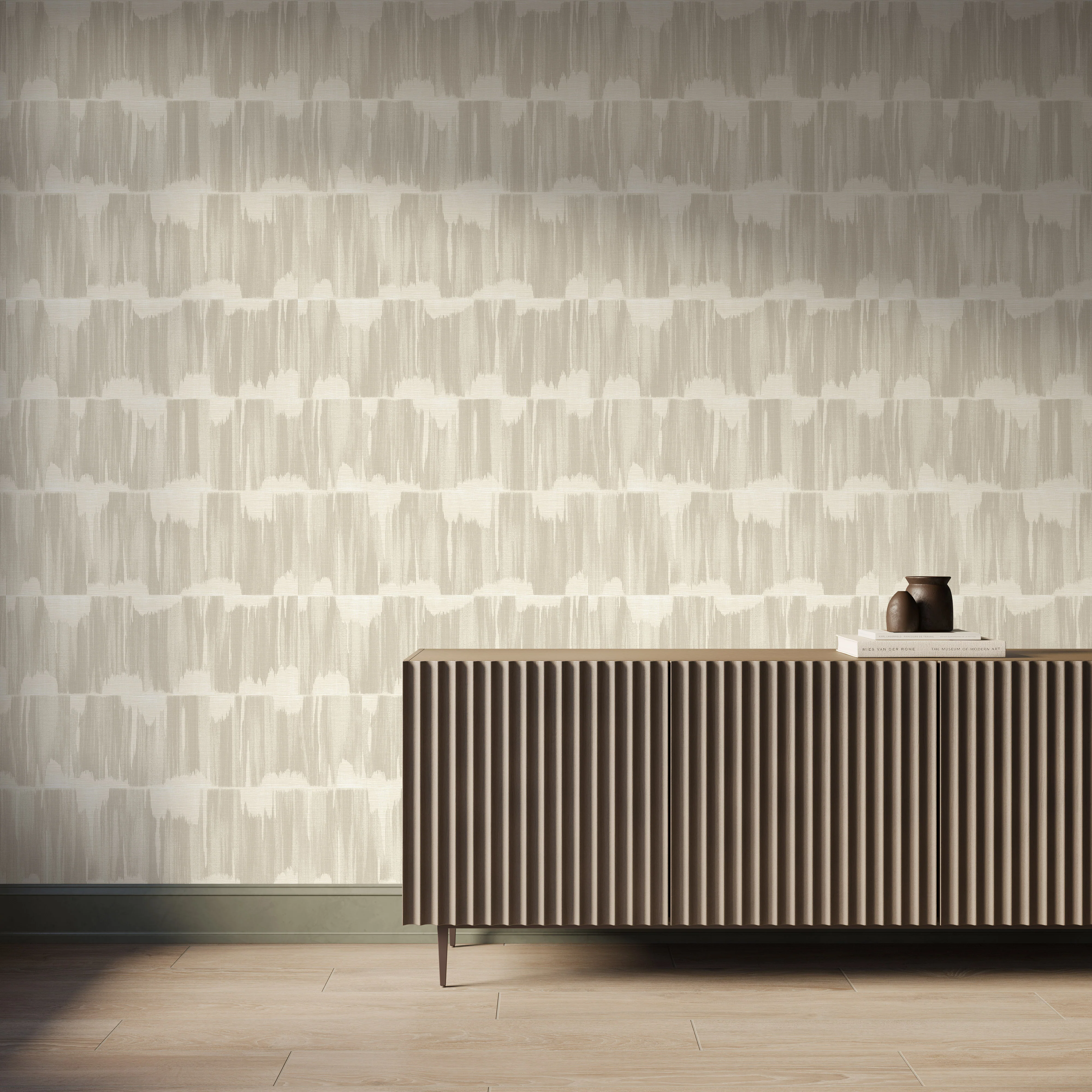 Redwick Wallpaper in Beige - Image 2