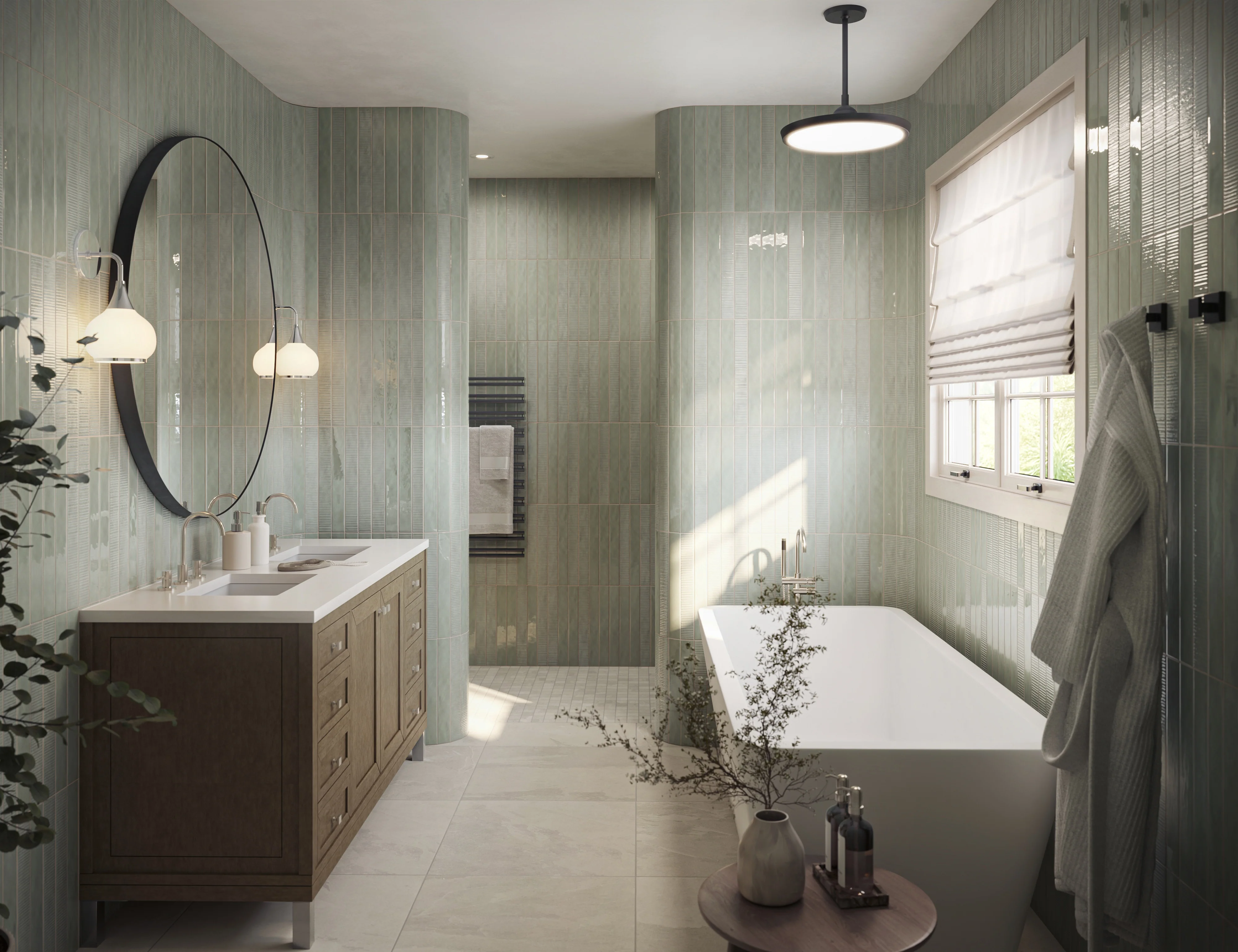 Remi 2x17 Glossy Ceramic Tile in Pistachio - Image 5
