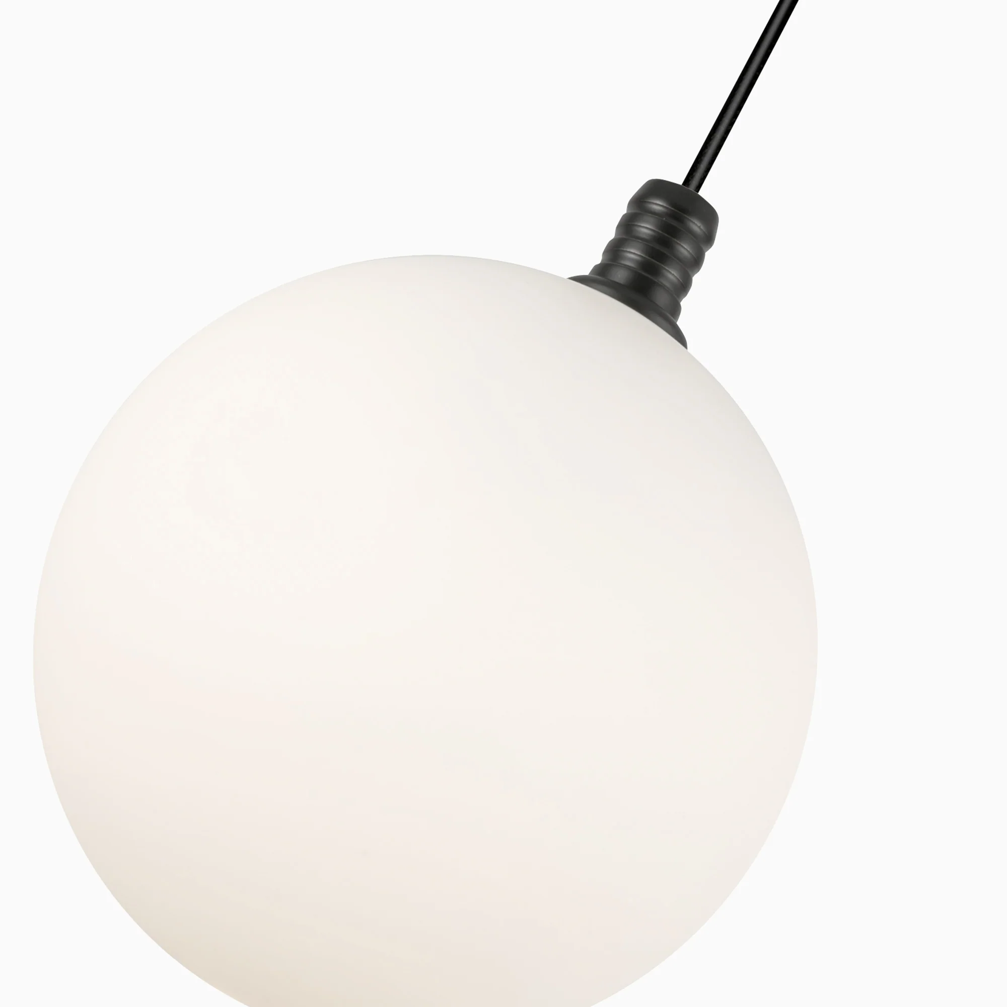 Renee 6" LED Pendant in Black/Opal Glass - Image 3