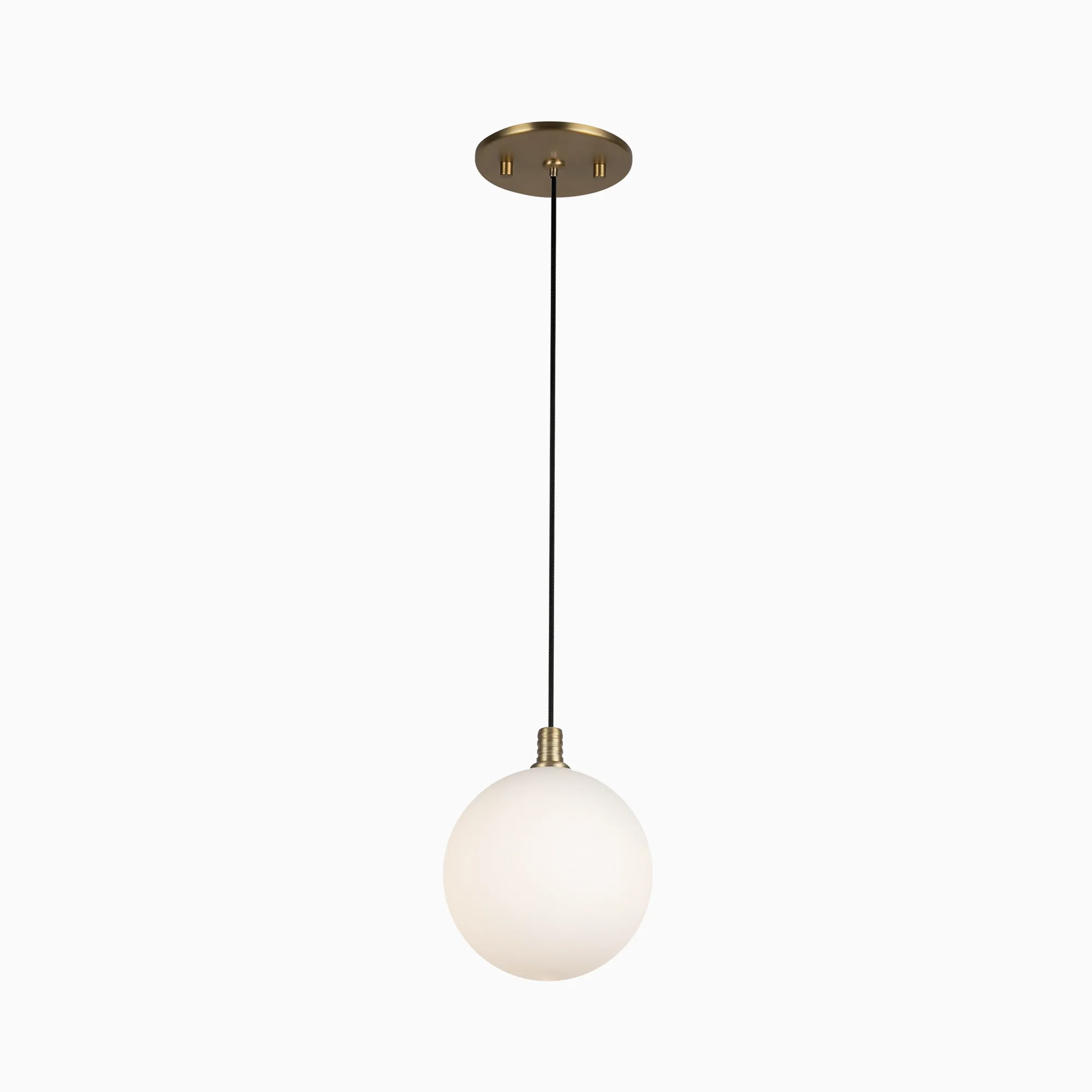 Renee 6" LED Pendant in Brushed Gold/Opal Glass - Image 2