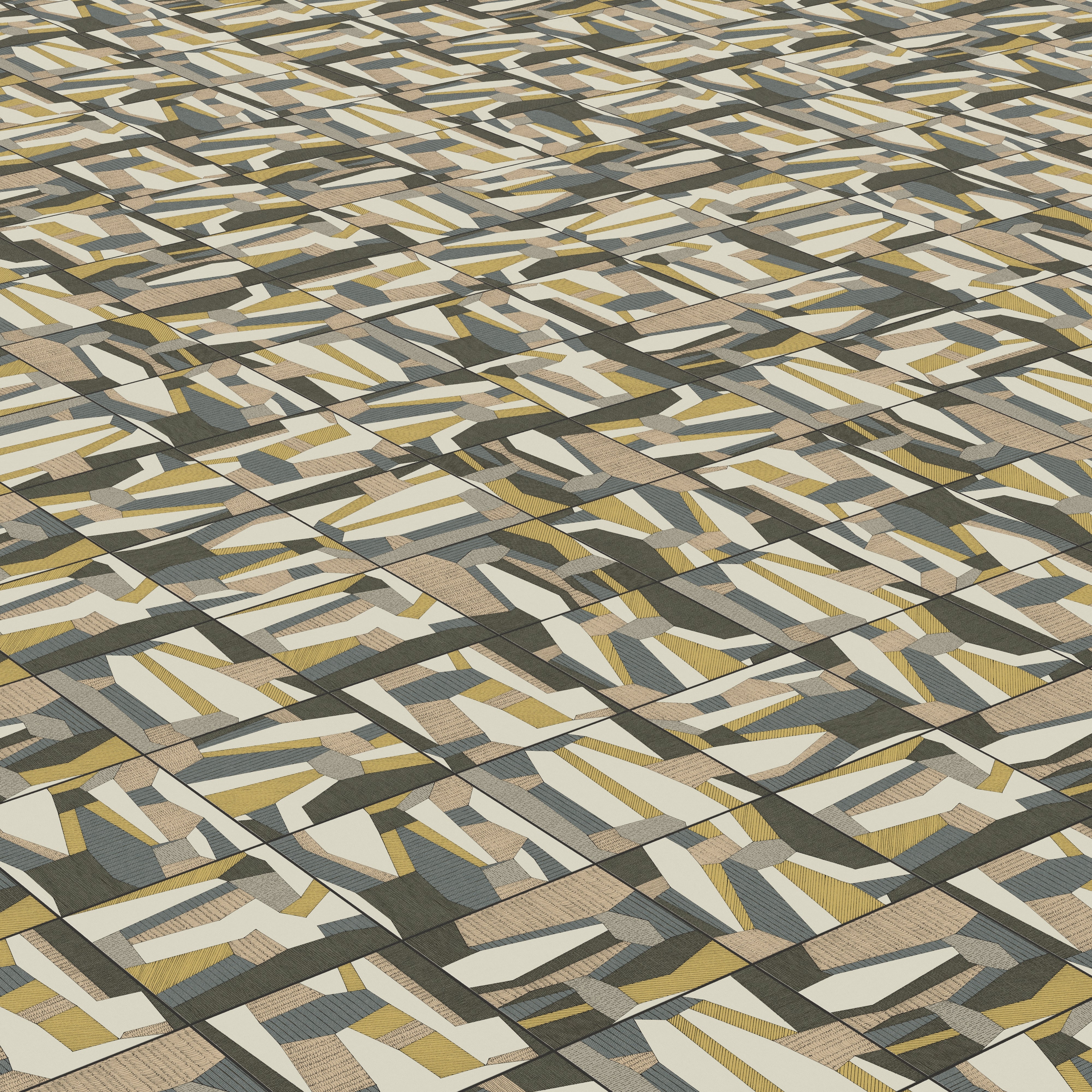 Riley 12x12 Matte Porcelain Tile in Textile Deco - Image 4