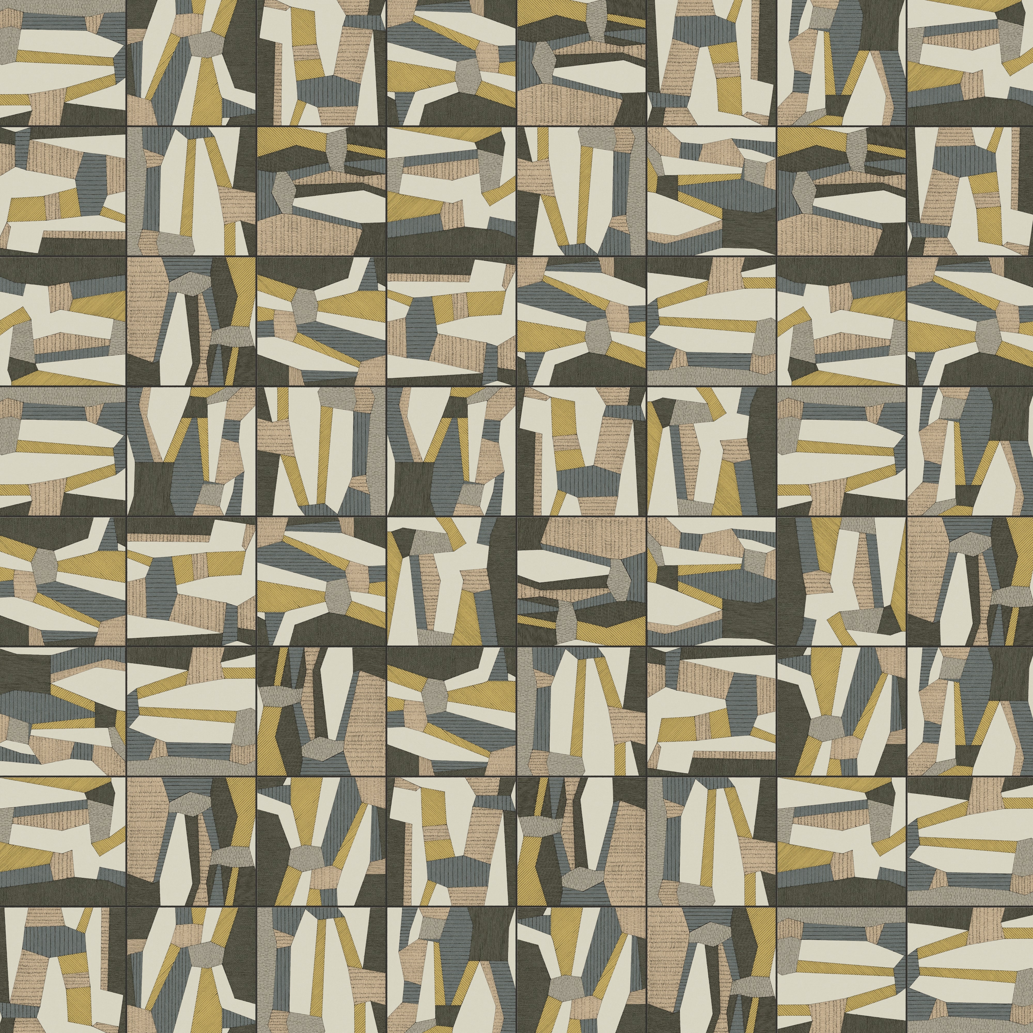 Riley 12x12 Matte Porcelain Tile in Textile Deco - Image 5