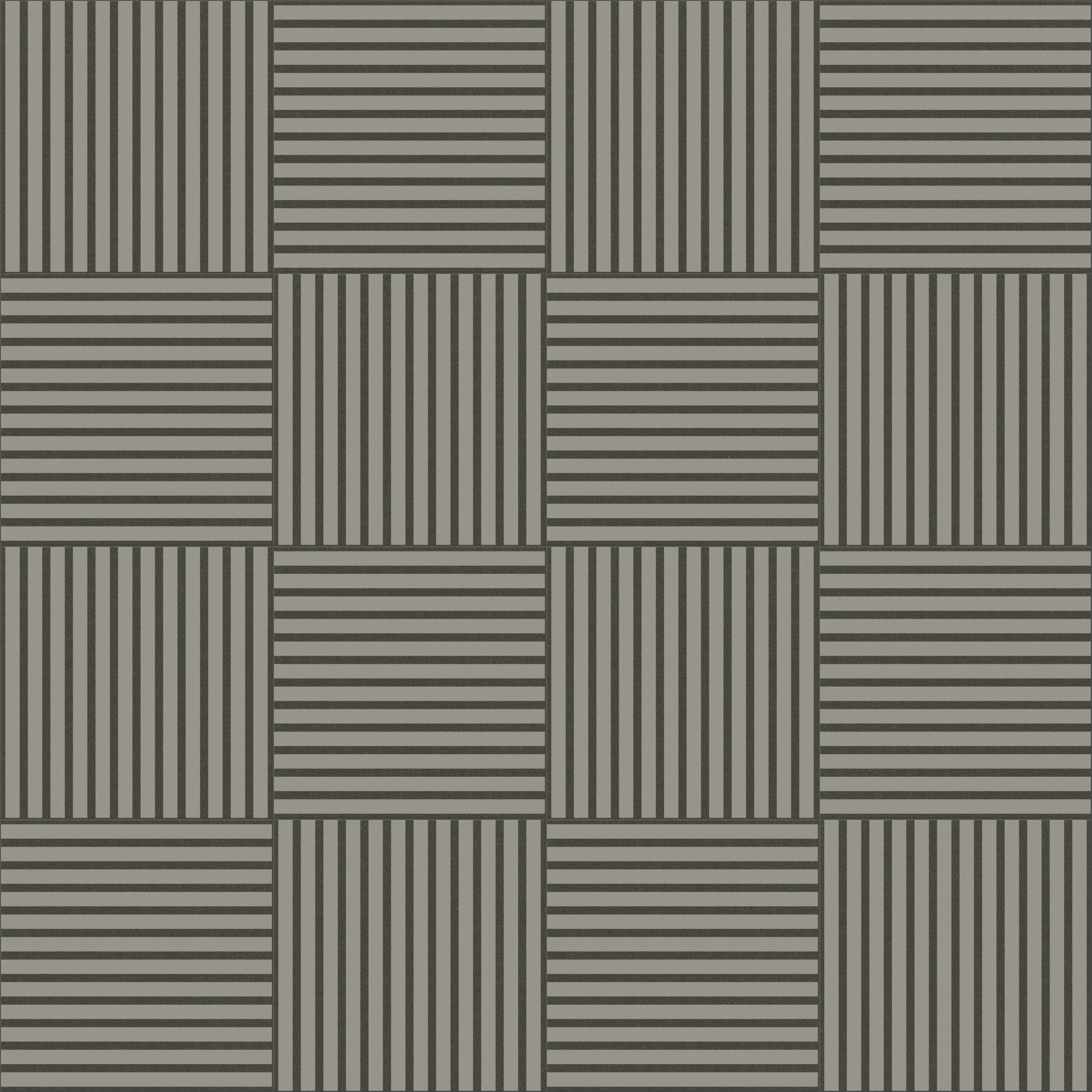 Riley 24x24 Matte Porcelain Tile in Striped Pattern Charcoal - Image 5