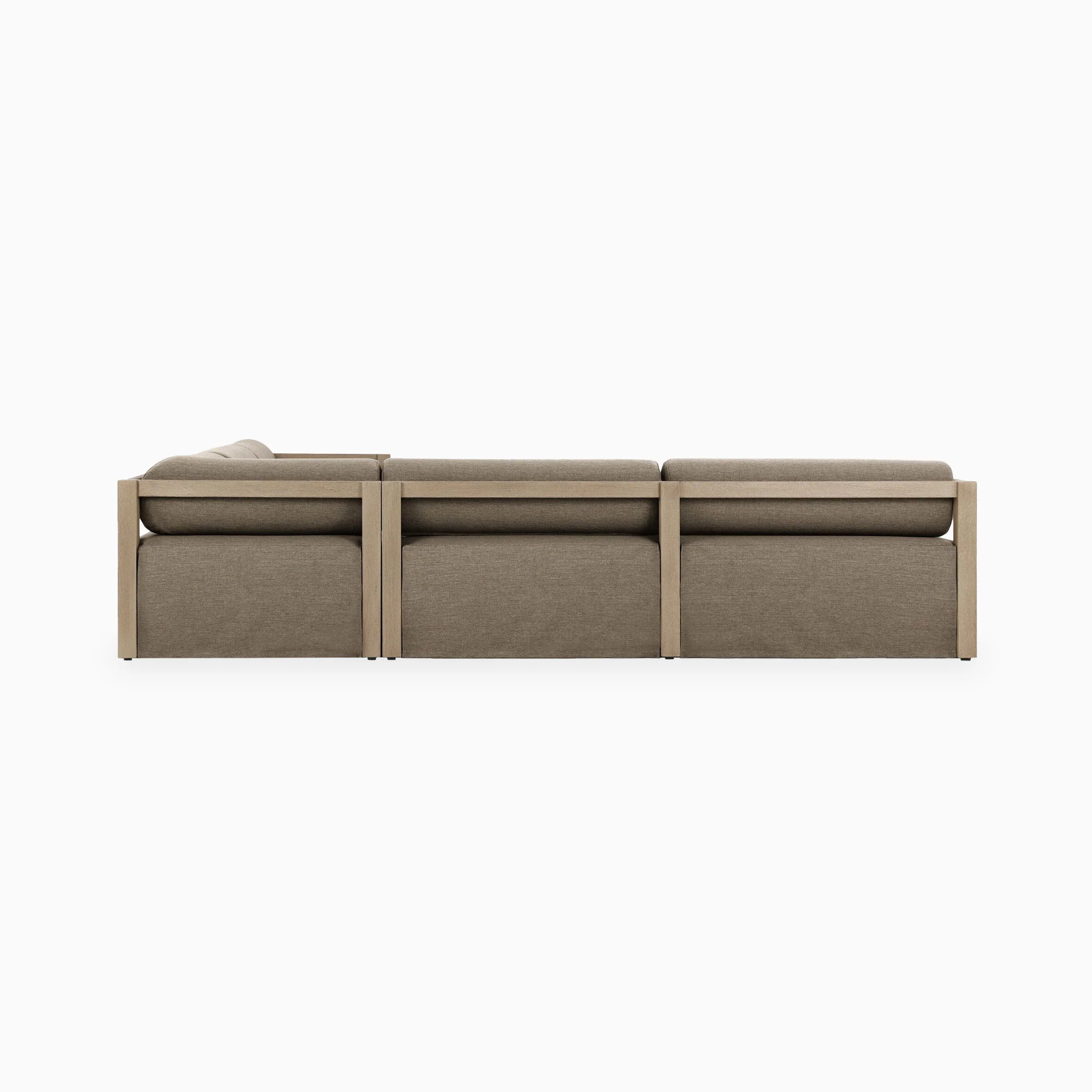 Riverton Outdoor 3Pc Sectional in Alessi Fawn - Image 4