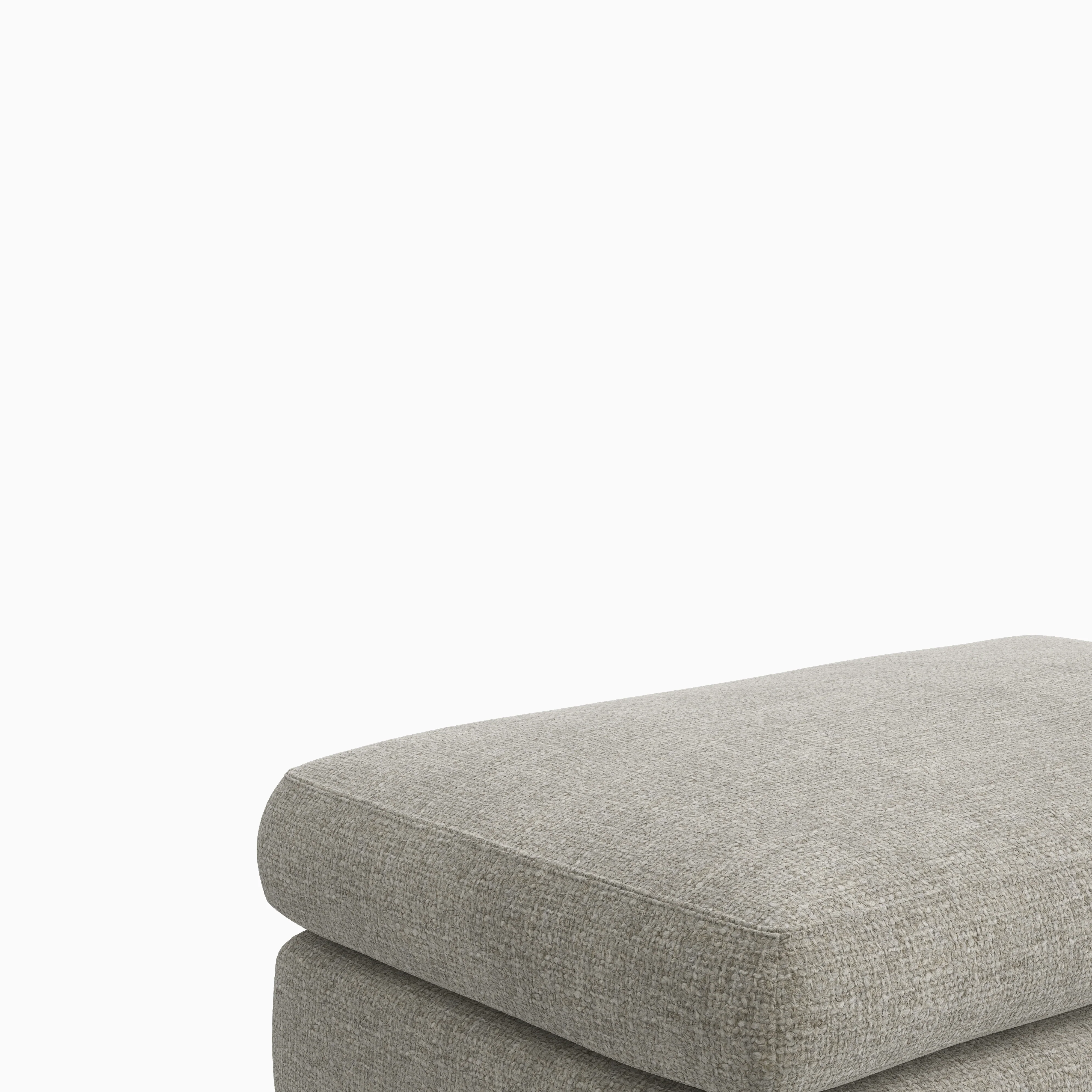 Ronan Ottoman in Bone, Large - Image 3