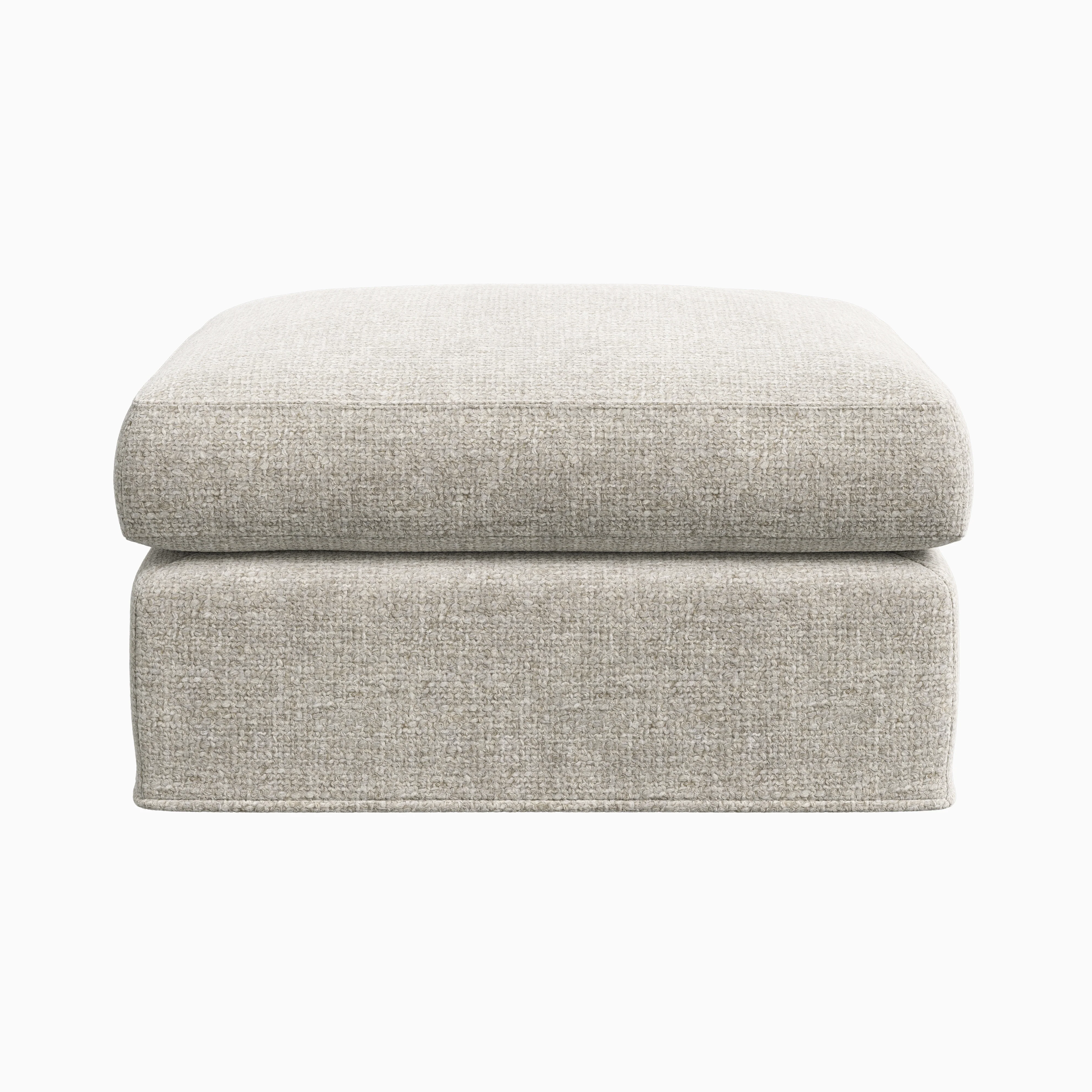 Ronan Ottoman in Bone, Small
