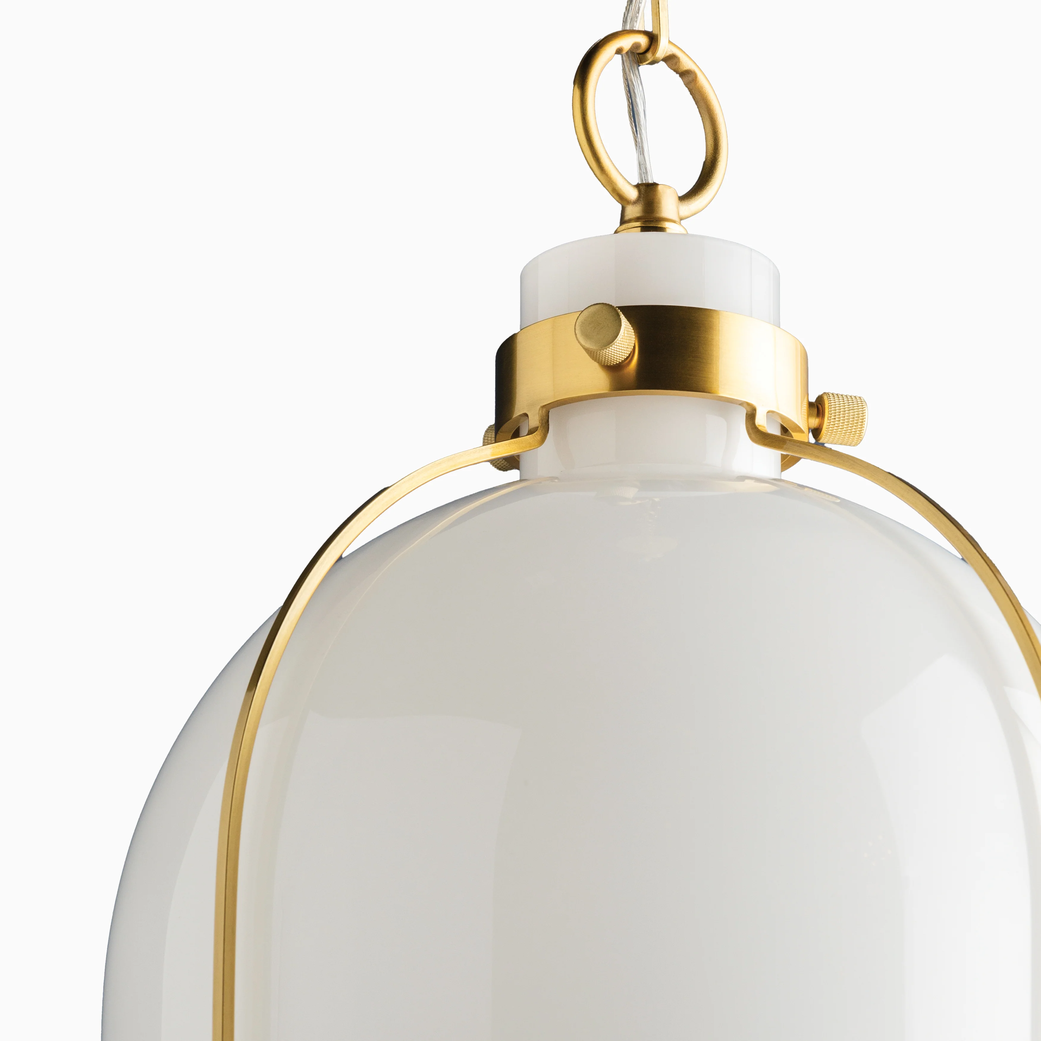 Rosa Rounded Pendant in Aged Brass - Image 3