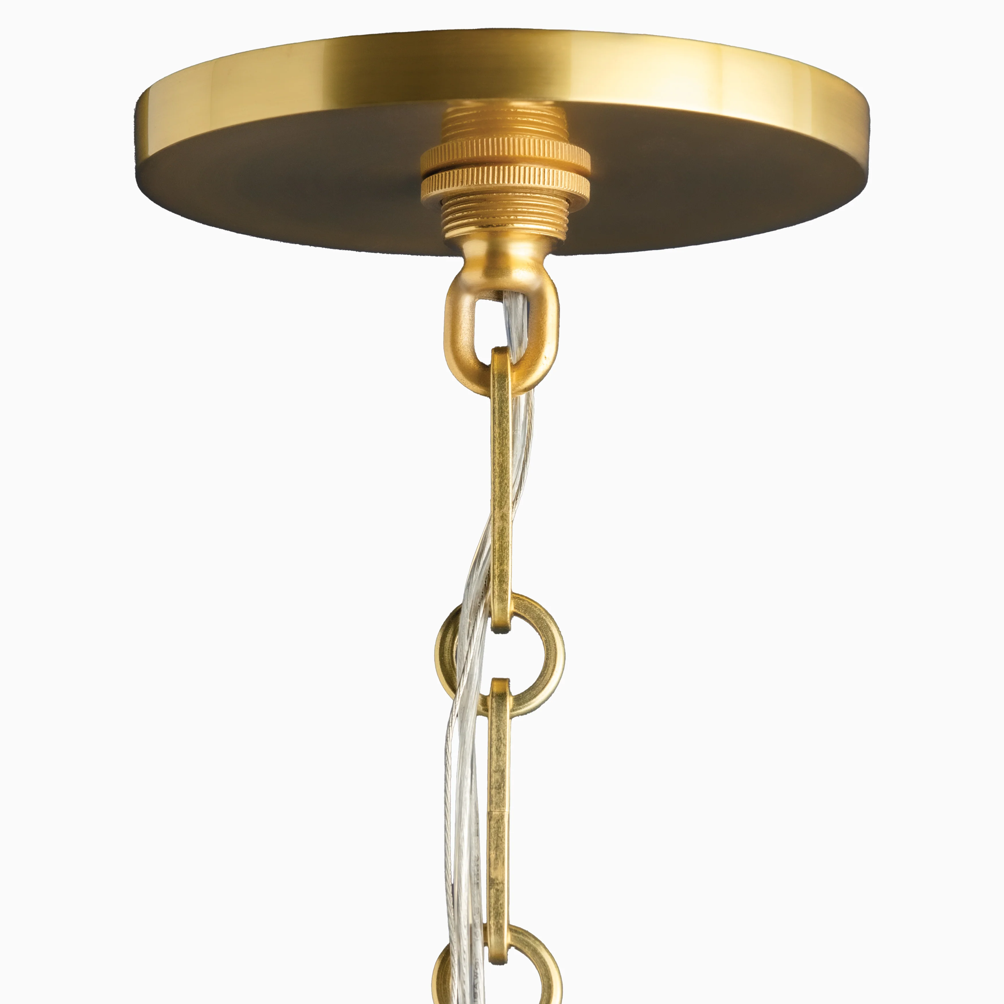 Rosa Rounded Pendant in Aged Brass - Image 5
