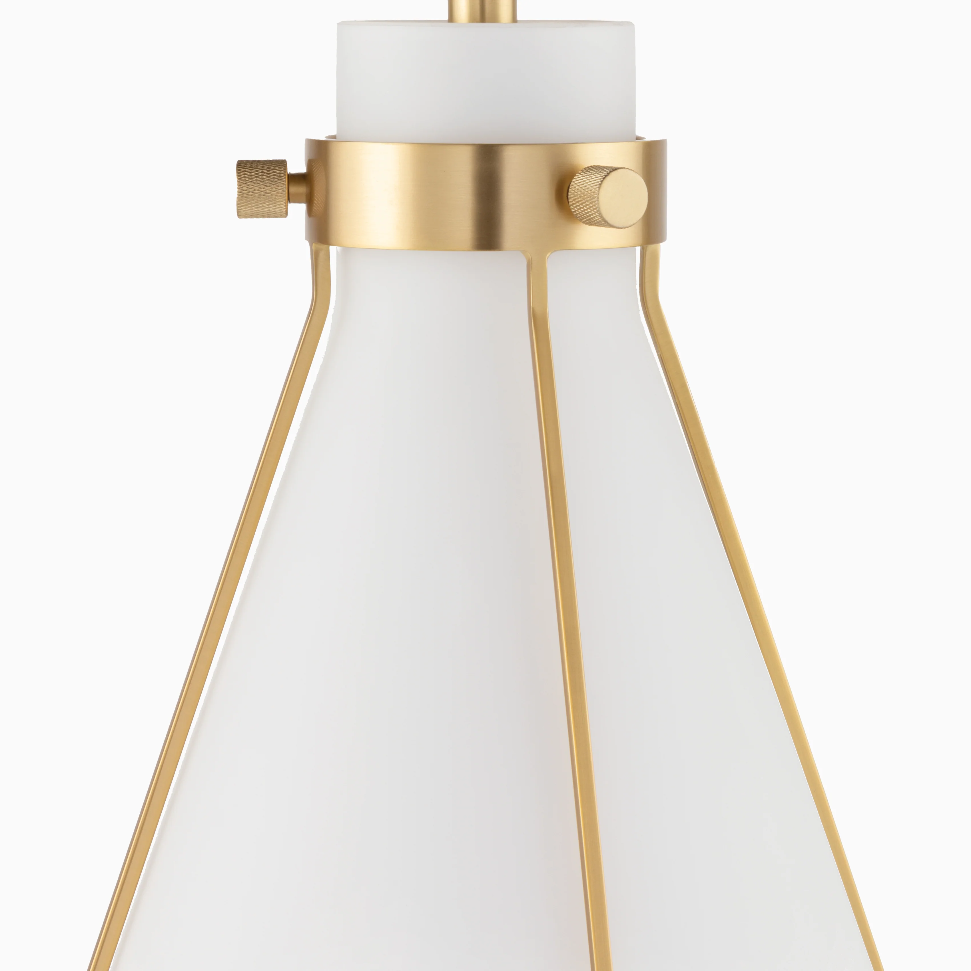 Rosa Triangular Pendant in Aged Brass - Image 3