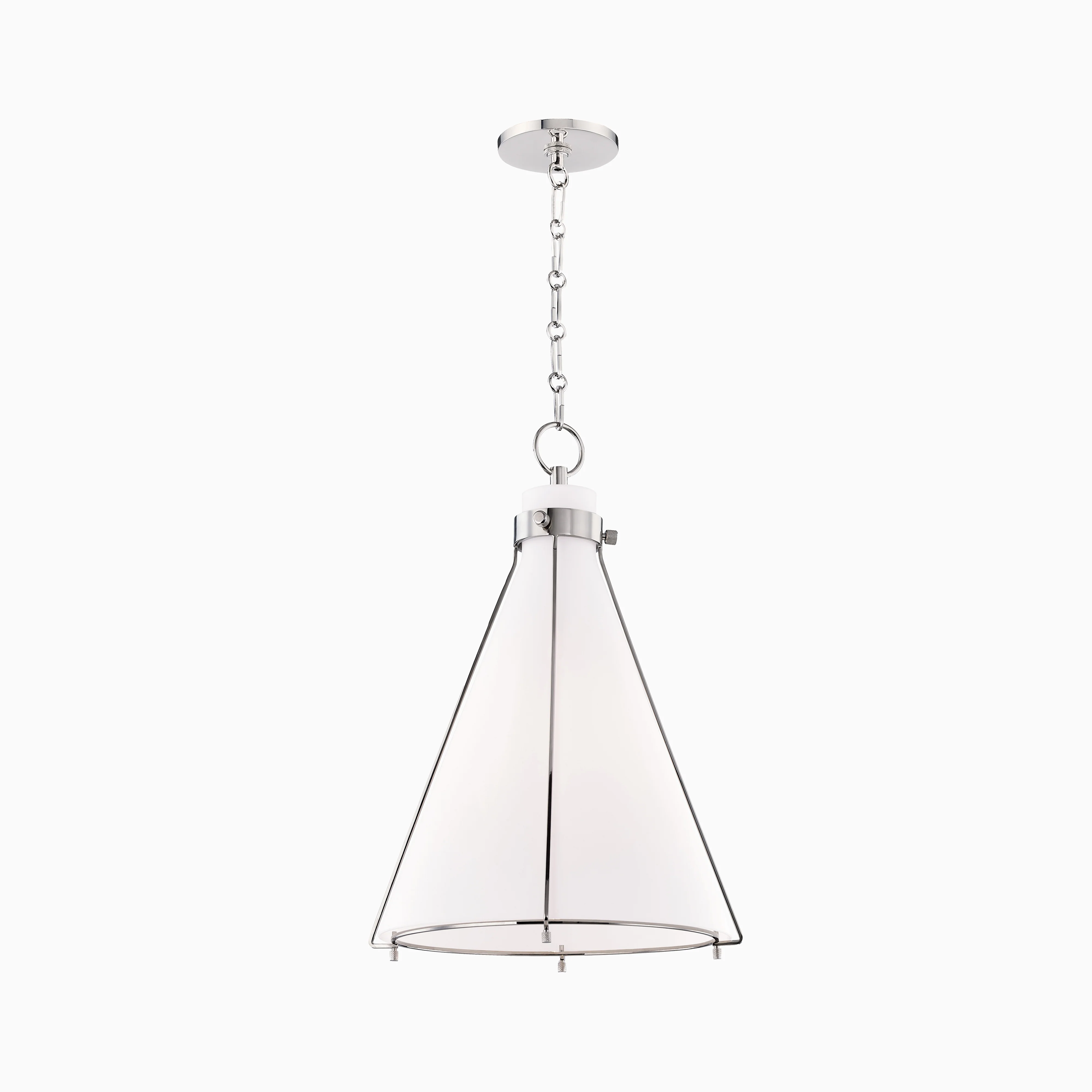 Rosa Triangular Pendant in Polished Nickel - Image 2