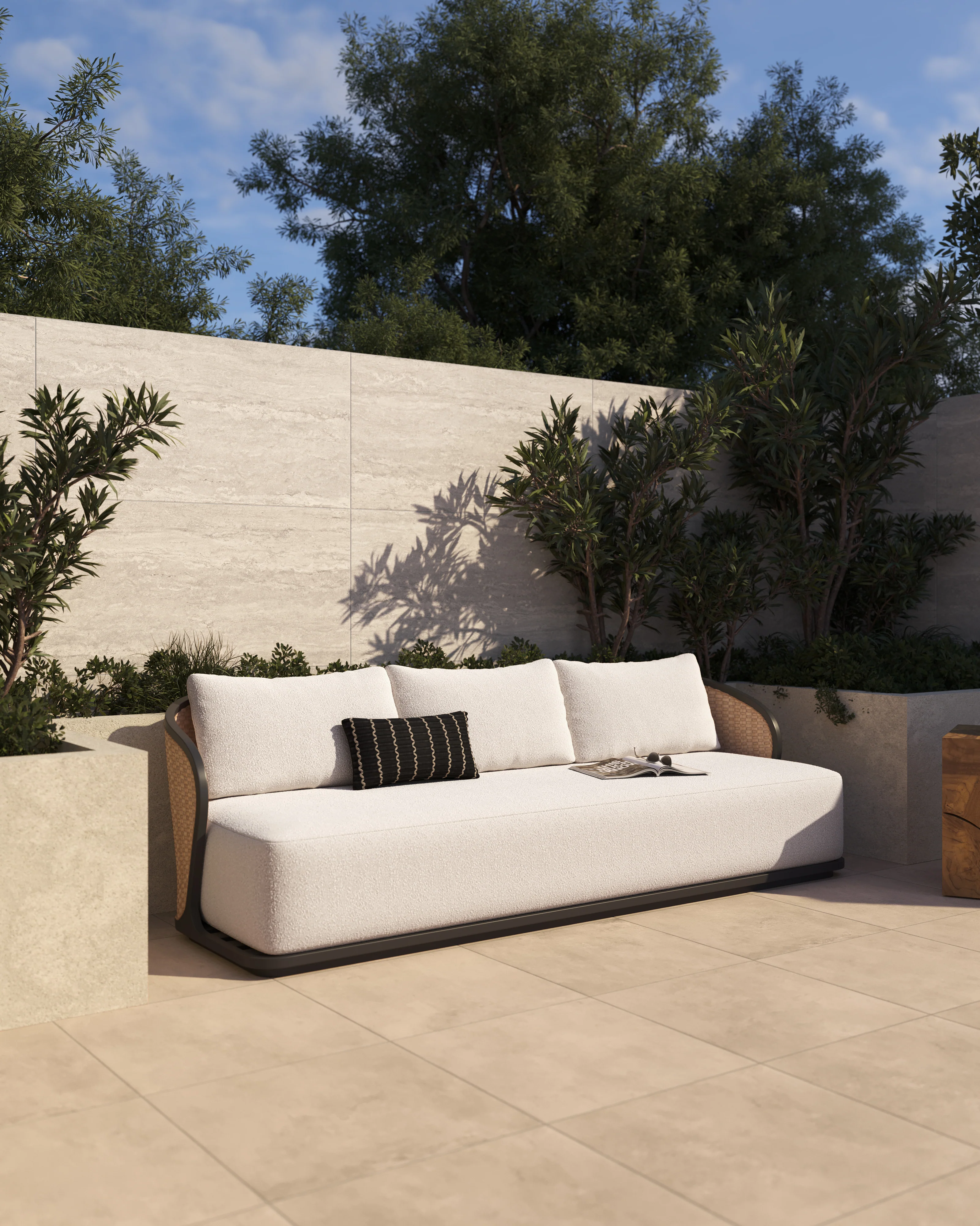 Sabine Outdoor Sofa in Cream - Image 2