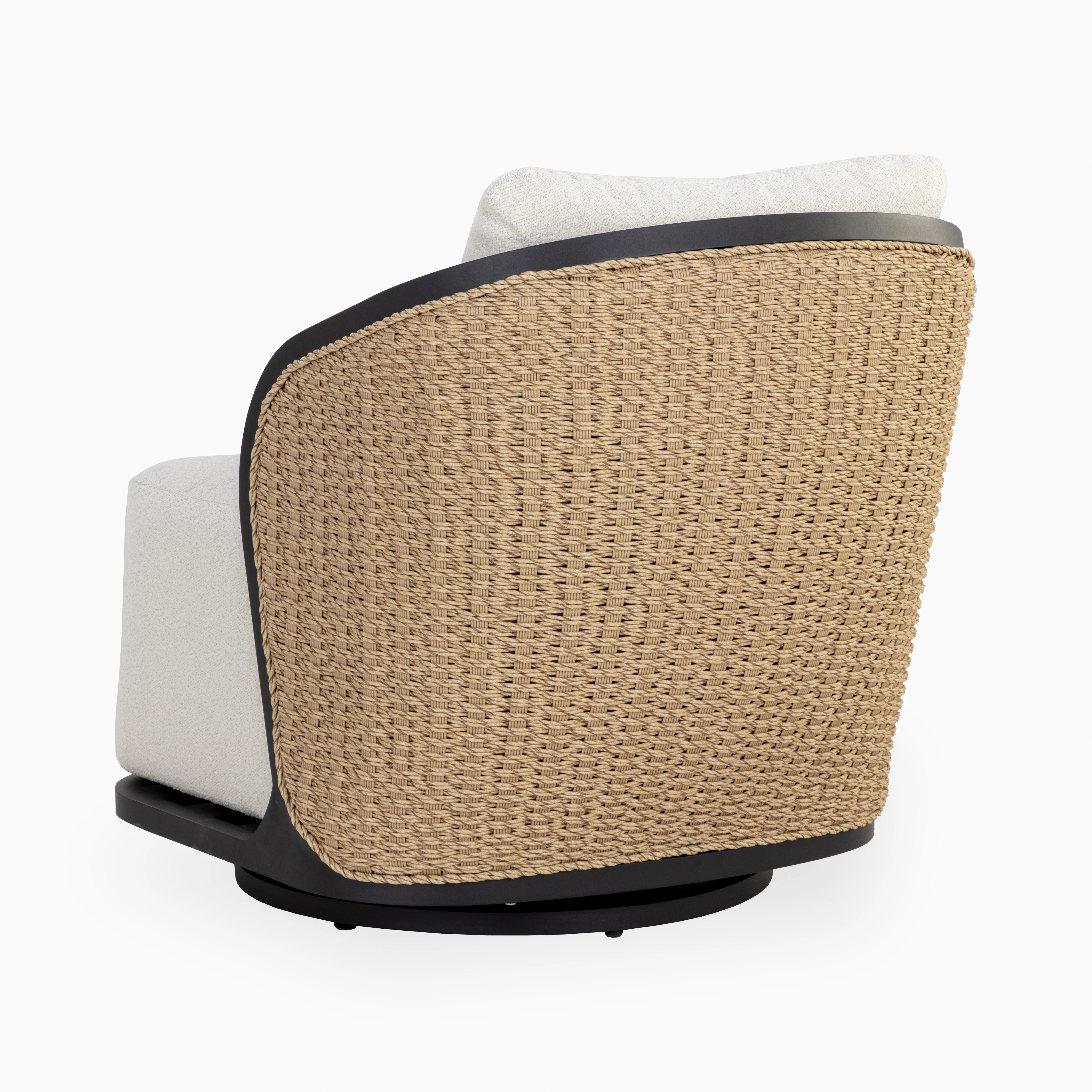 Sabine Outdoor Swivel Chair in Cream - Image 3