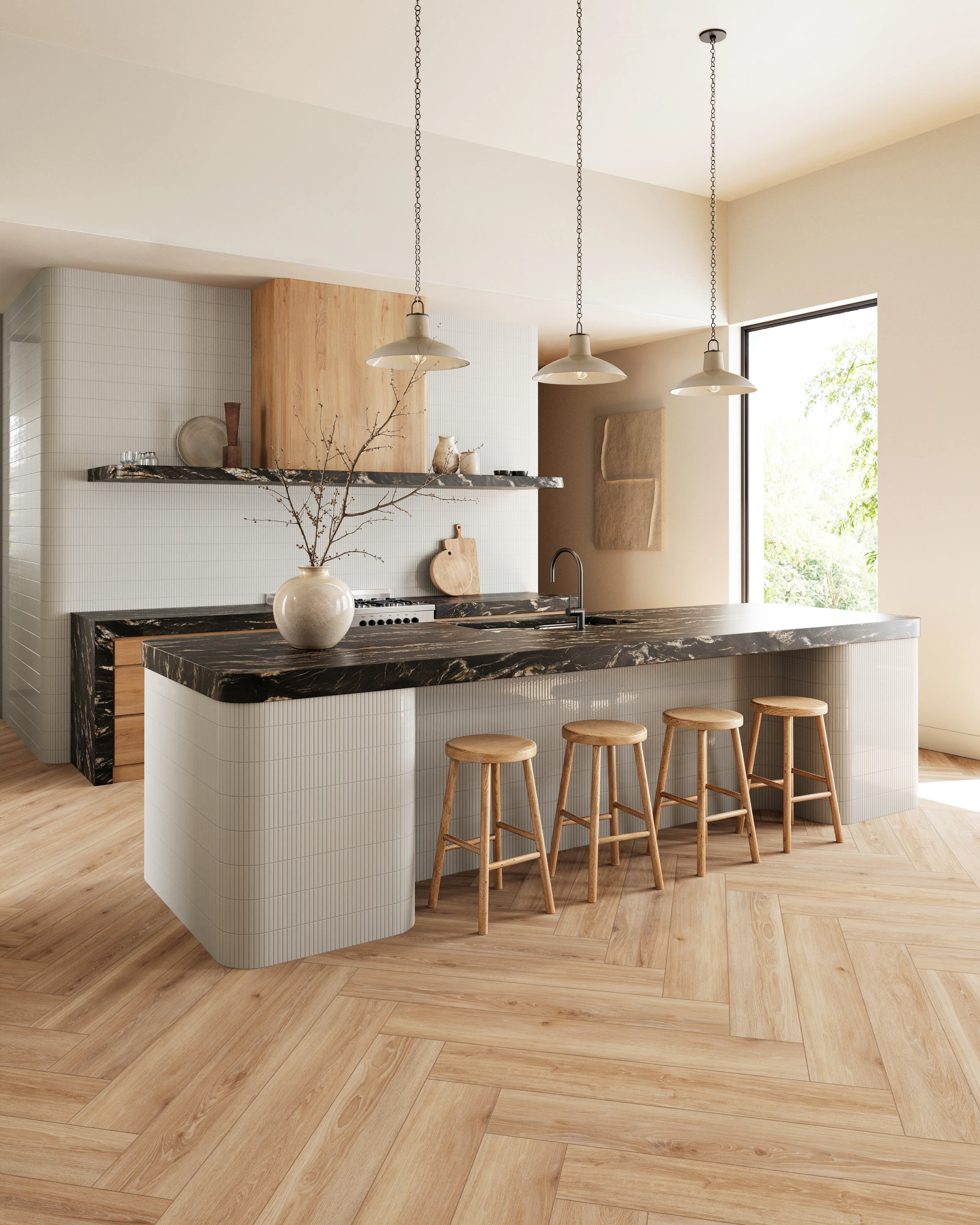 Miley 4.5x9.1 Glossy Porcelain Tile in Frost - Image 7