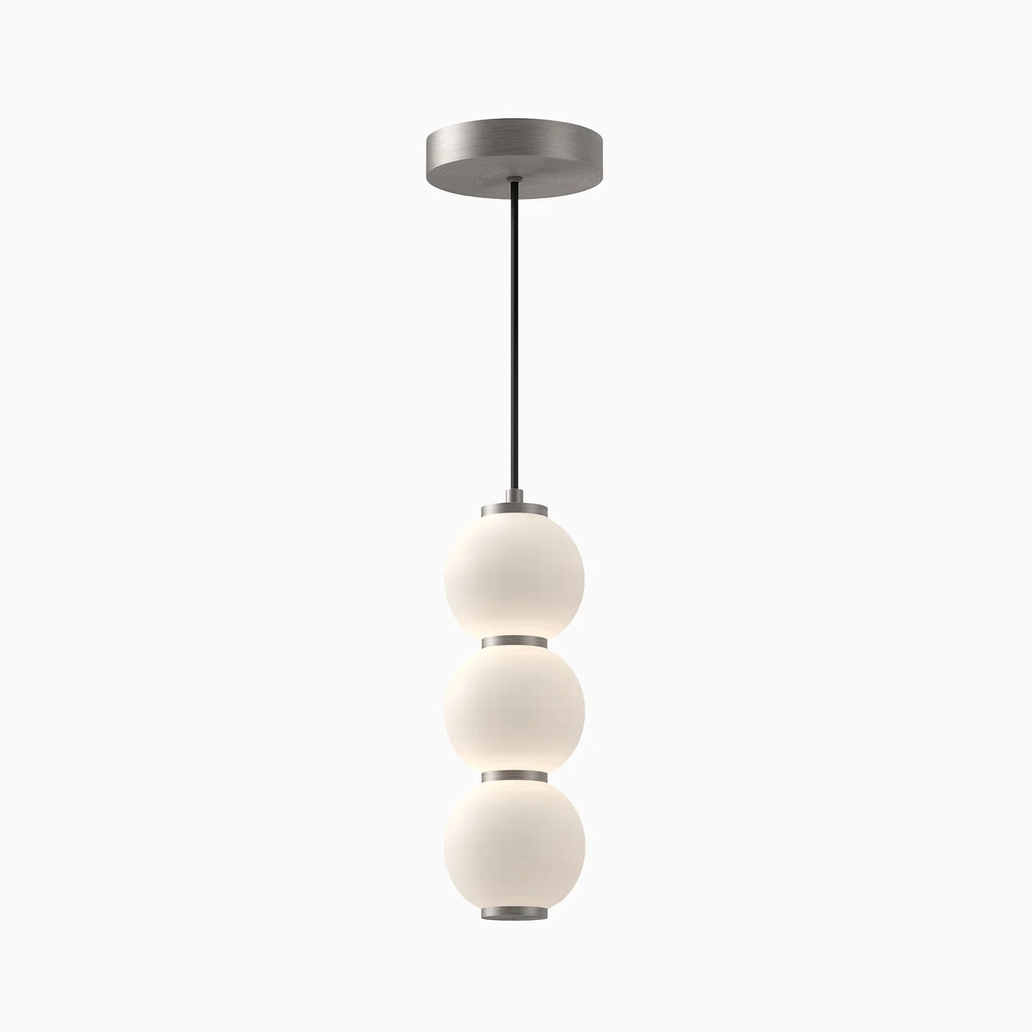 Sadie 7" LED Pendant in Brushed Nickel/Opal Matte Glass