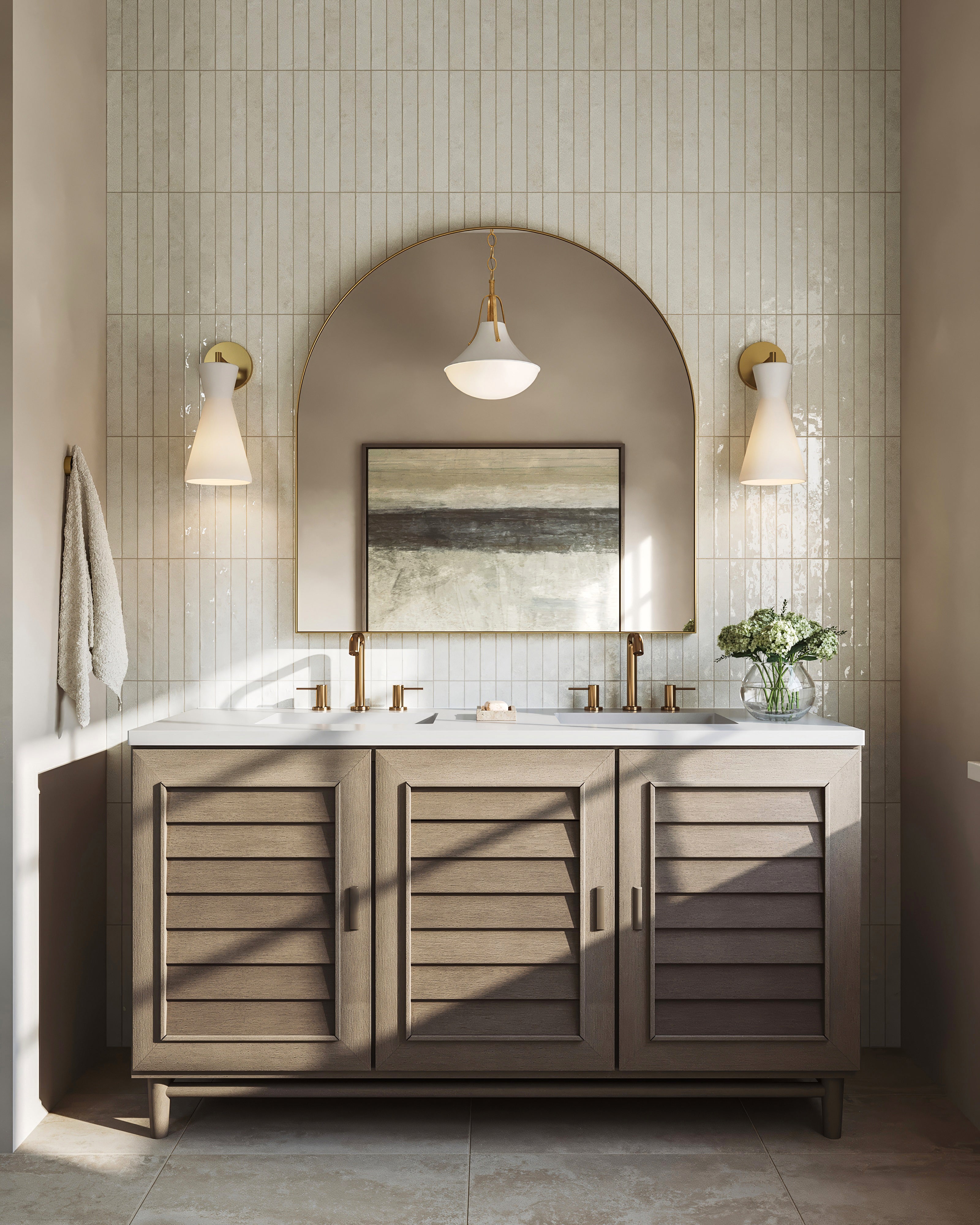 Sally 6" 1 Light Wall/Vanity Light in Aged Gold/Opal Glass - Image 3
