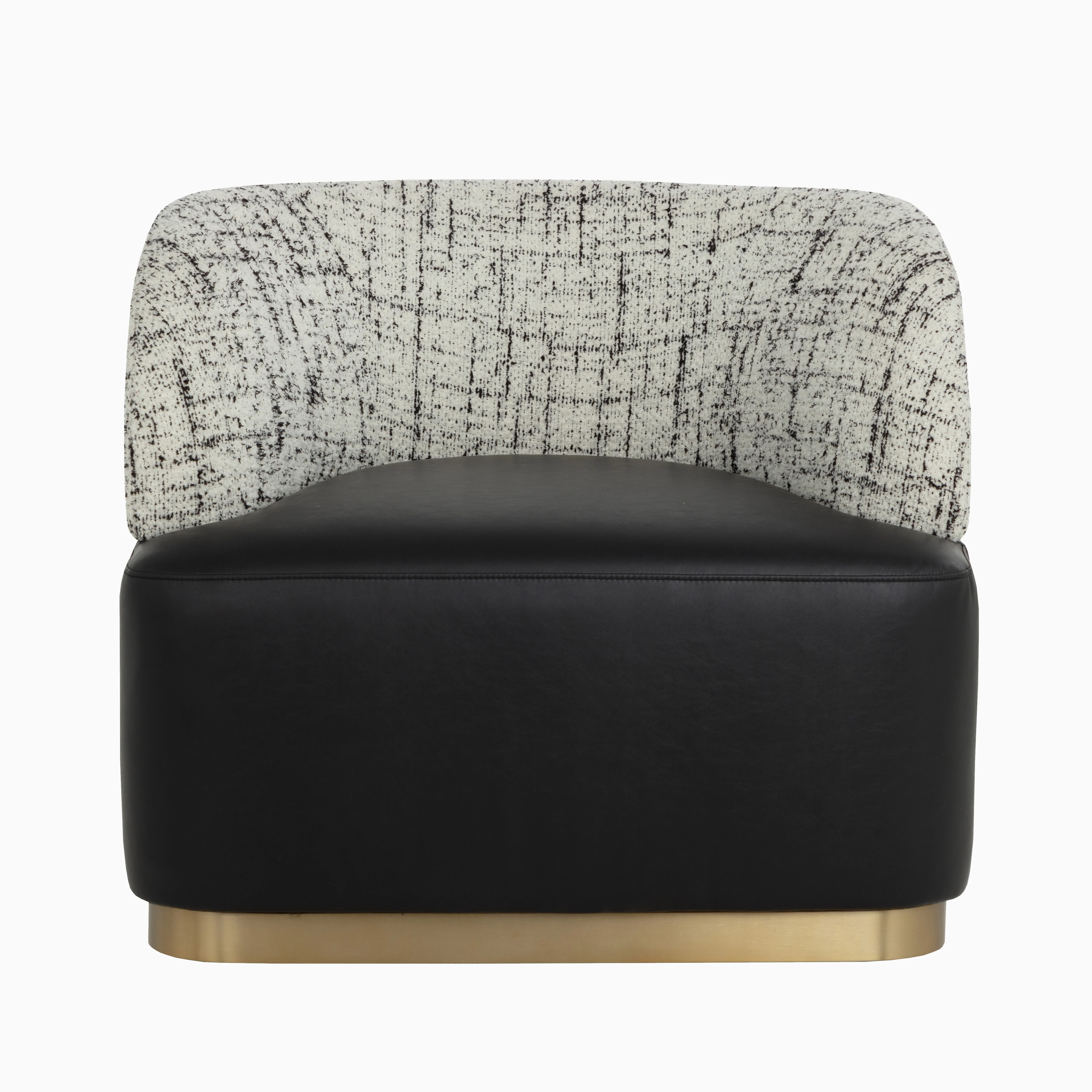 Salvaris Swivel Lounge Chair in Black - Image 2