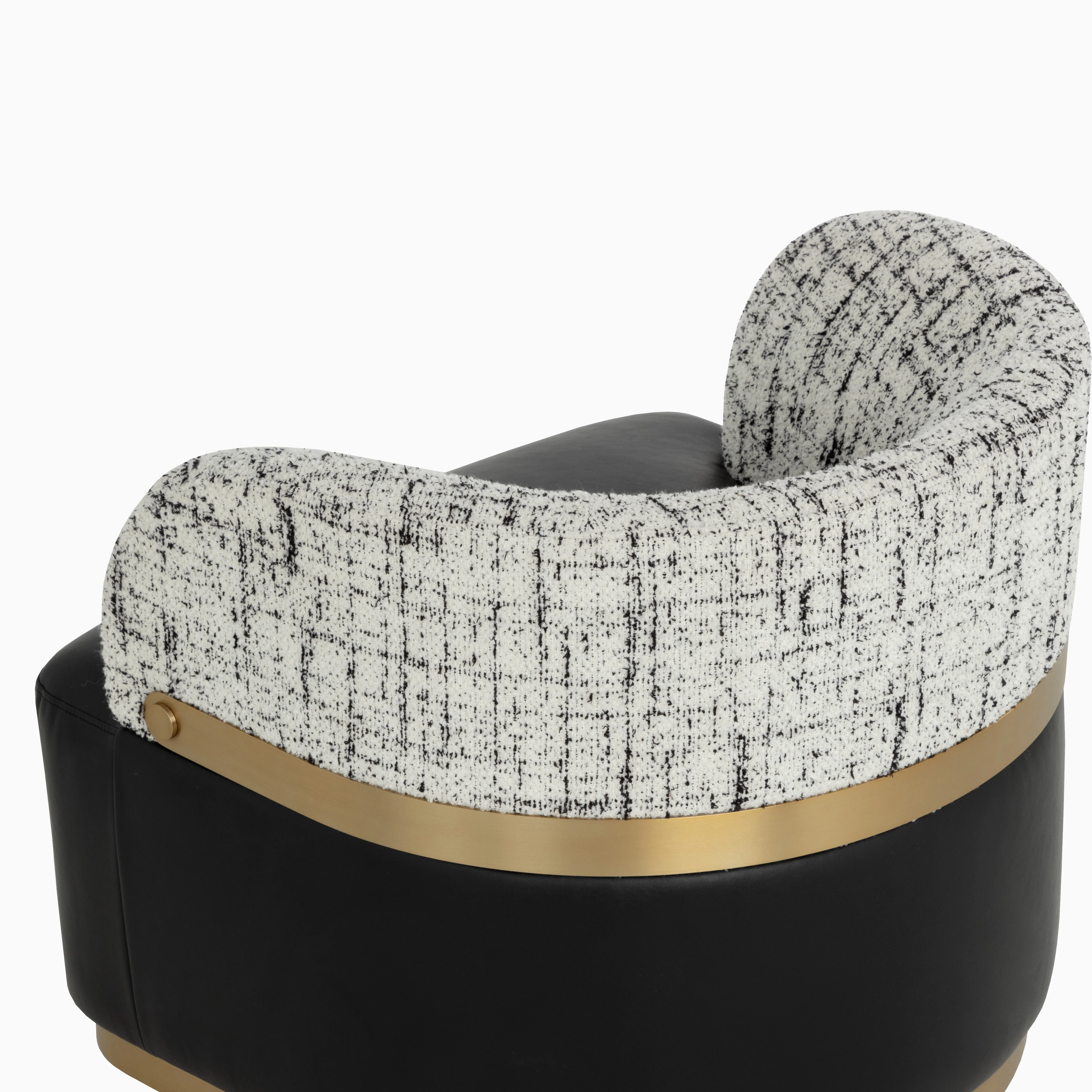 Salvaris Swivel Lounge Chair in Black - Image 4