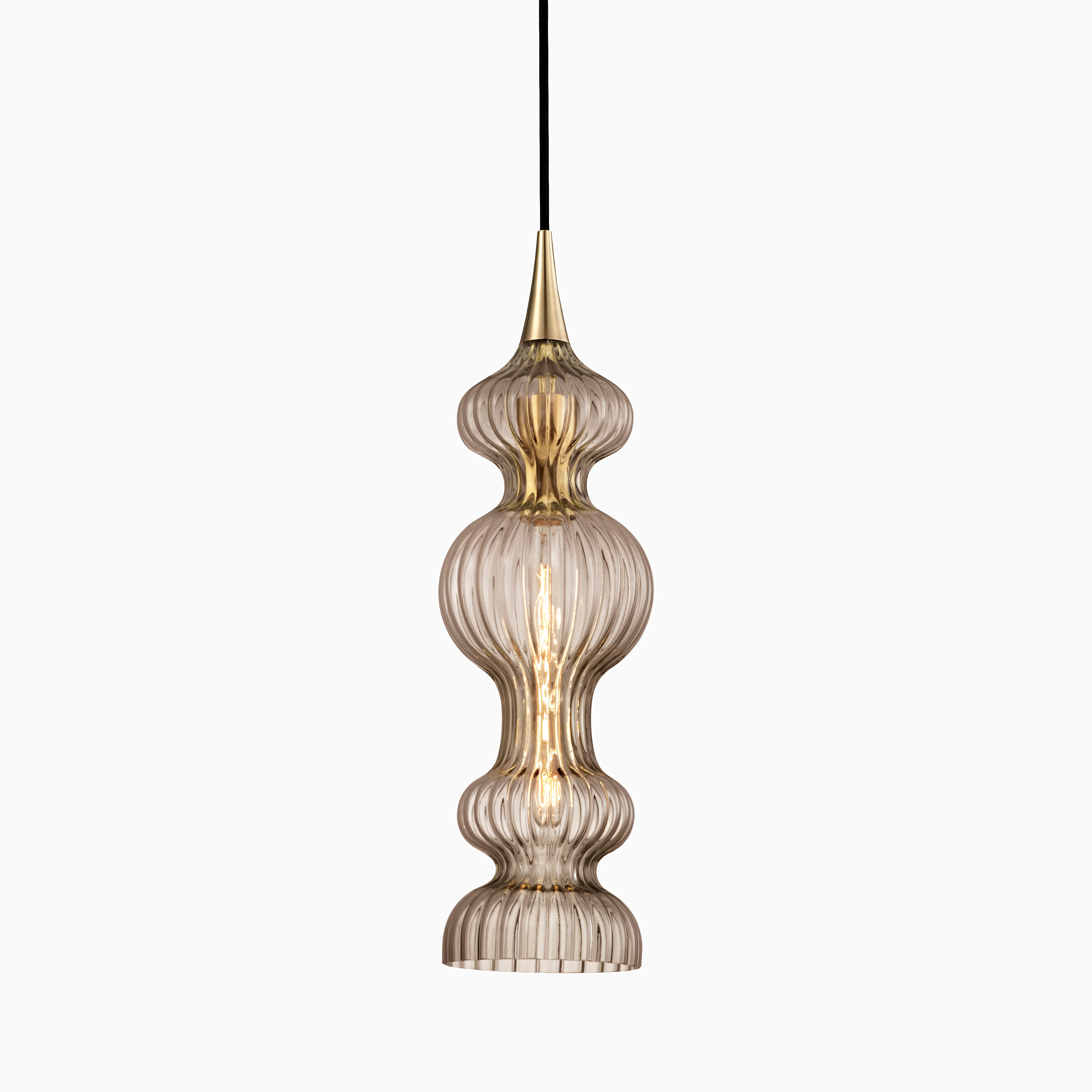 Satine Pendant In Aged Brass Bronze