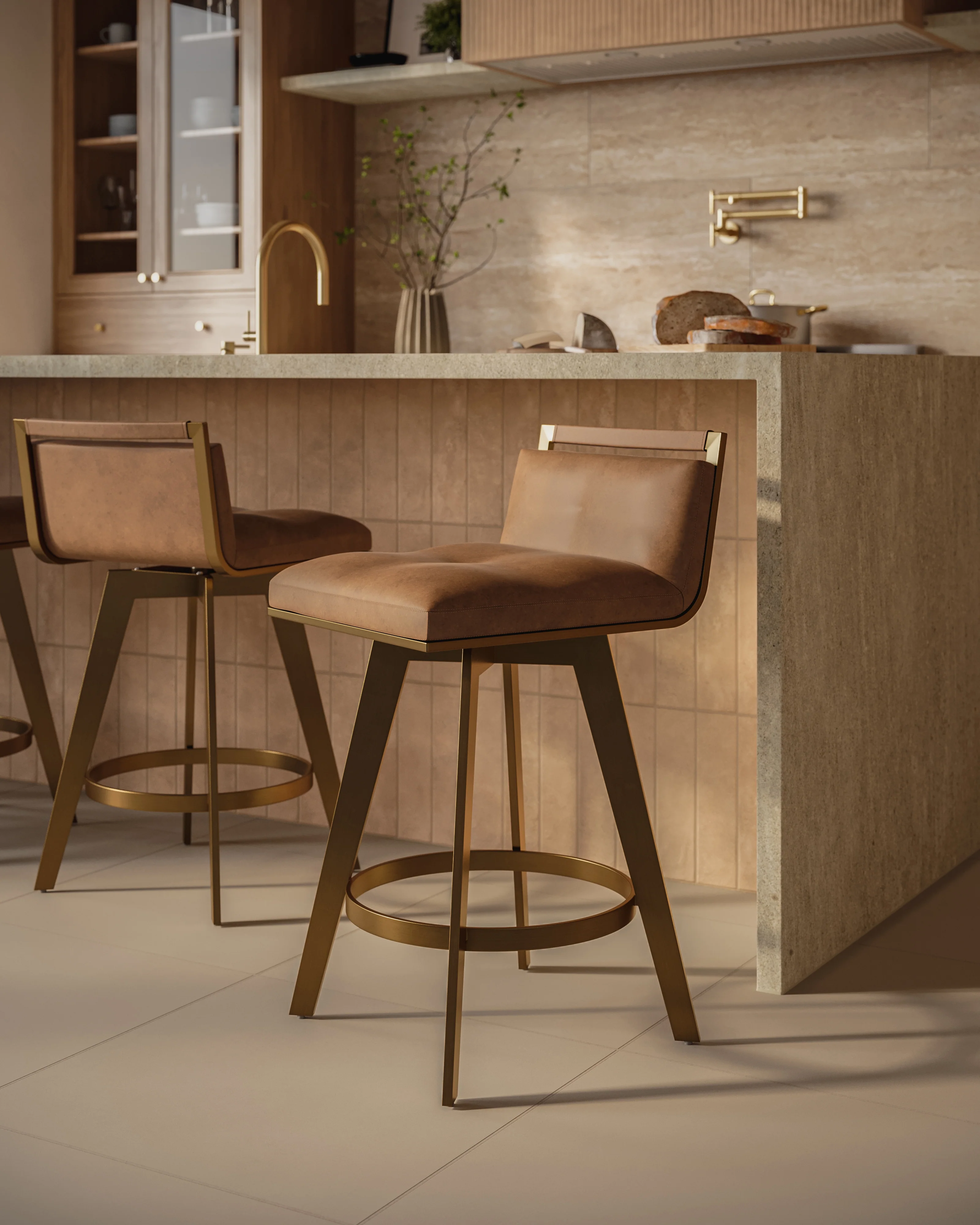 Savannah Counter Stool in Brown - Image 2