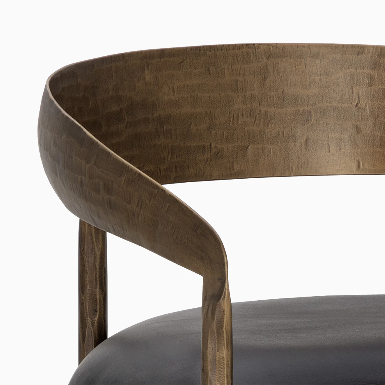 Shaffer Counter Stool in Charcoal Black Leather - Image 7