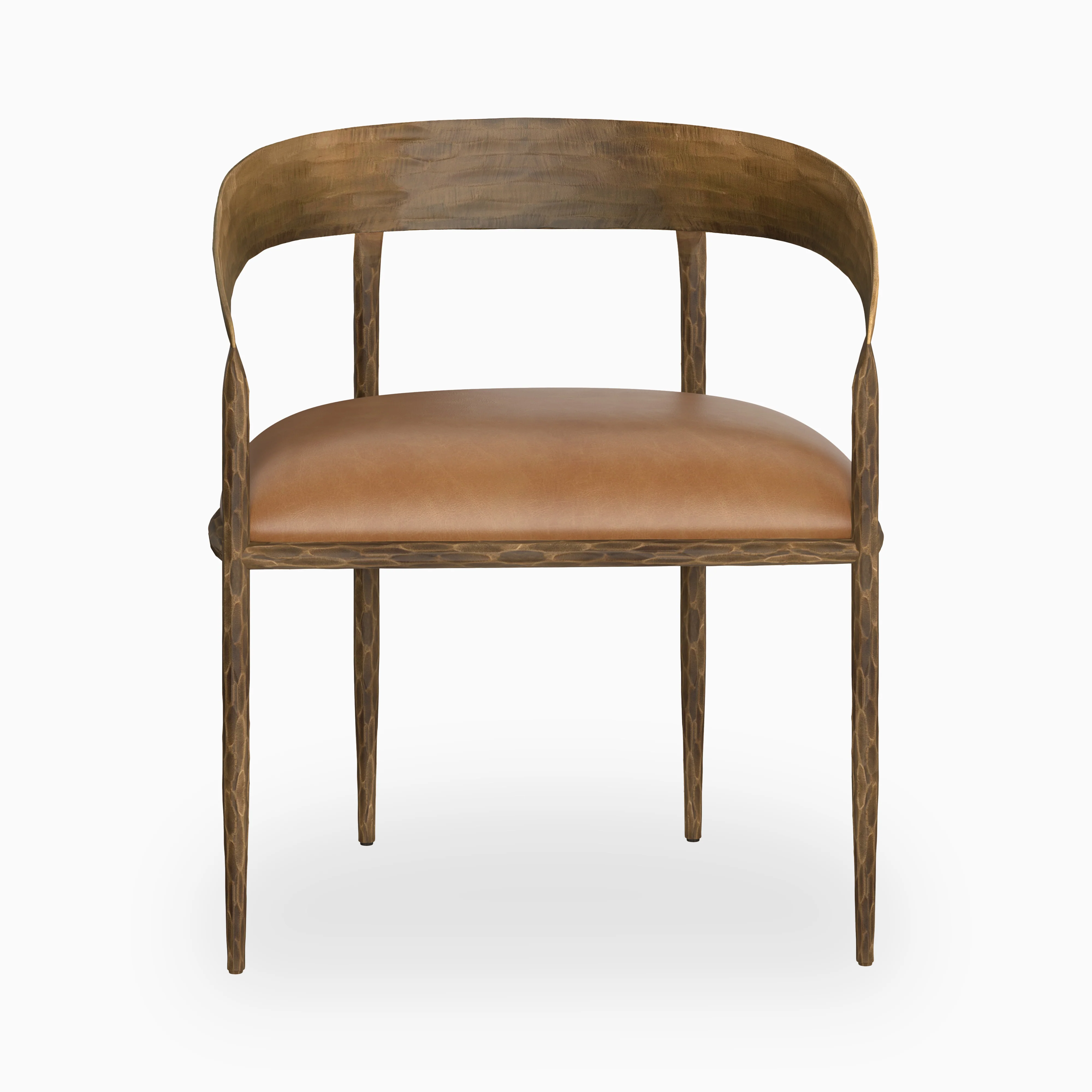 Shaffer Dining Chair in Tan Leather - Image 4