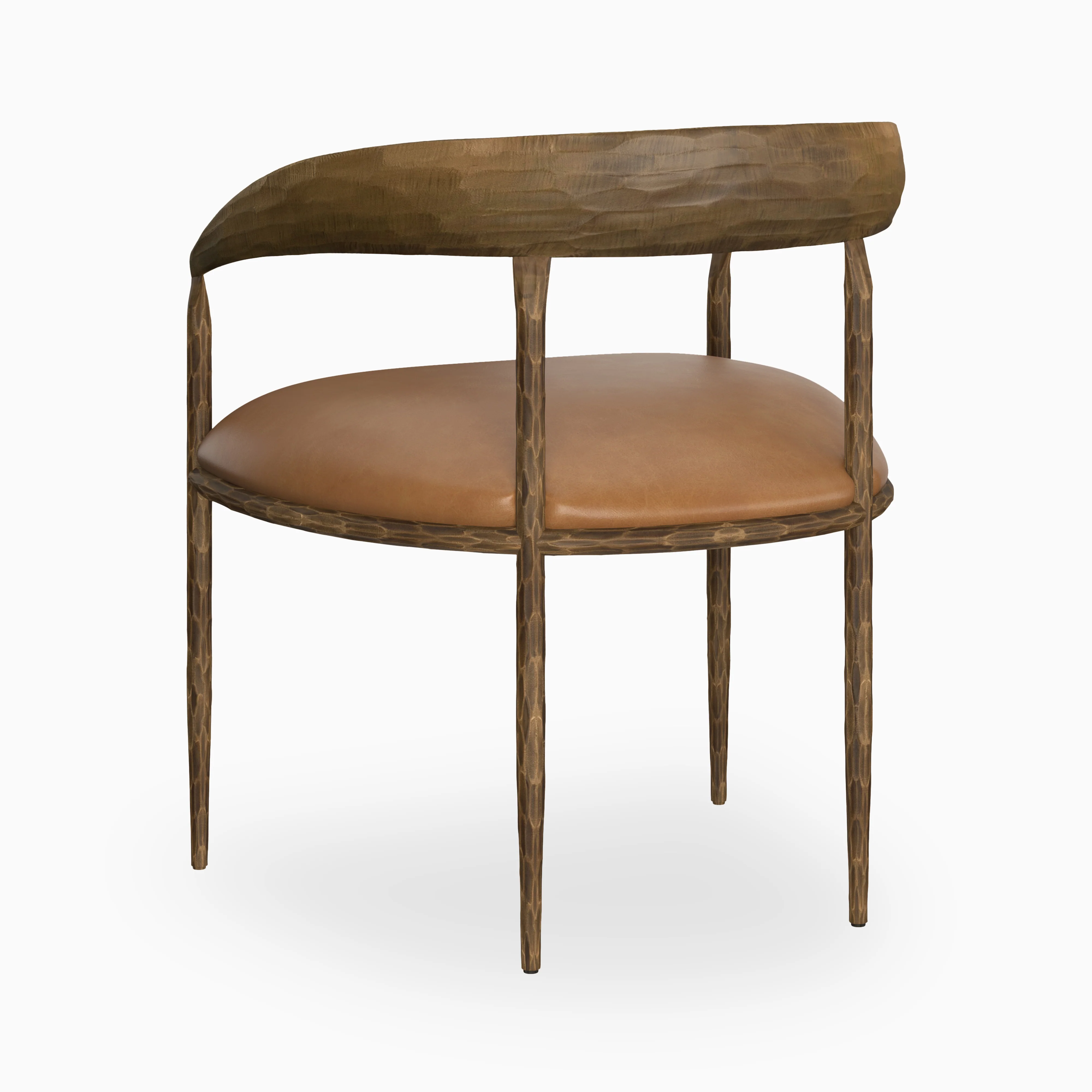 Shaffer Dining Chair in Tan Leather - Image 5