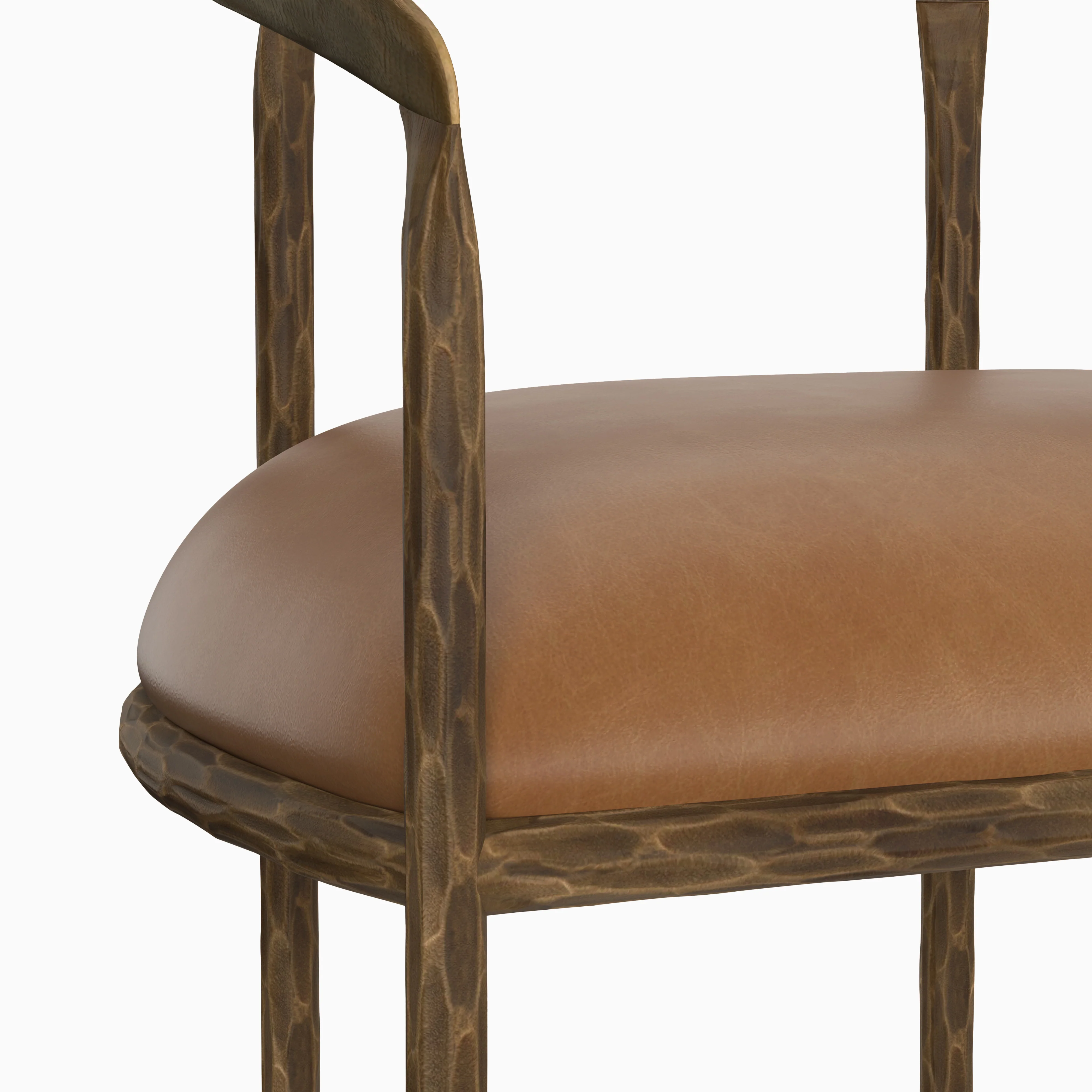 Shaffer Dining Chair in Tan Leather - Image 6