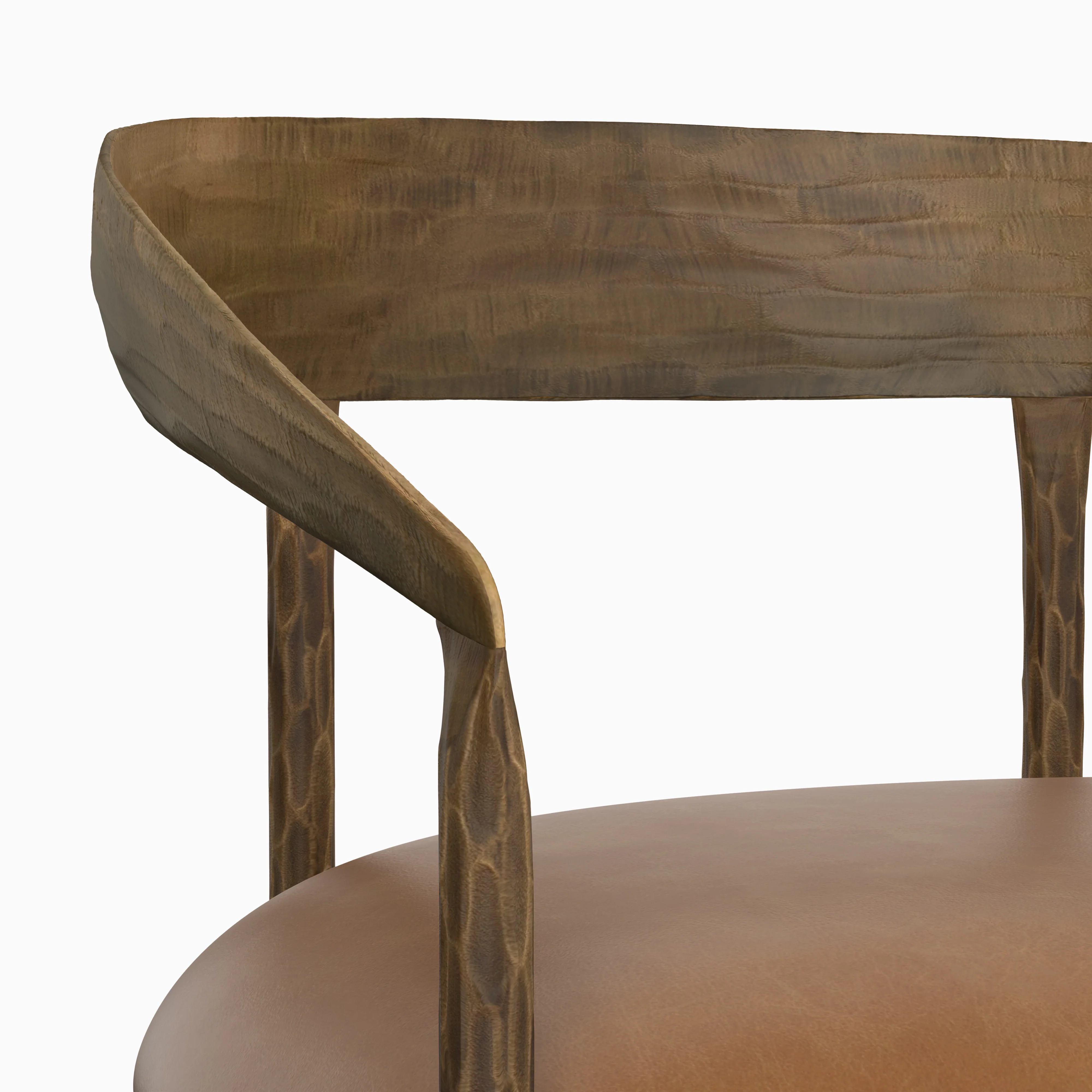 Shaffer Dining Chair in Tan Leather - Image 7