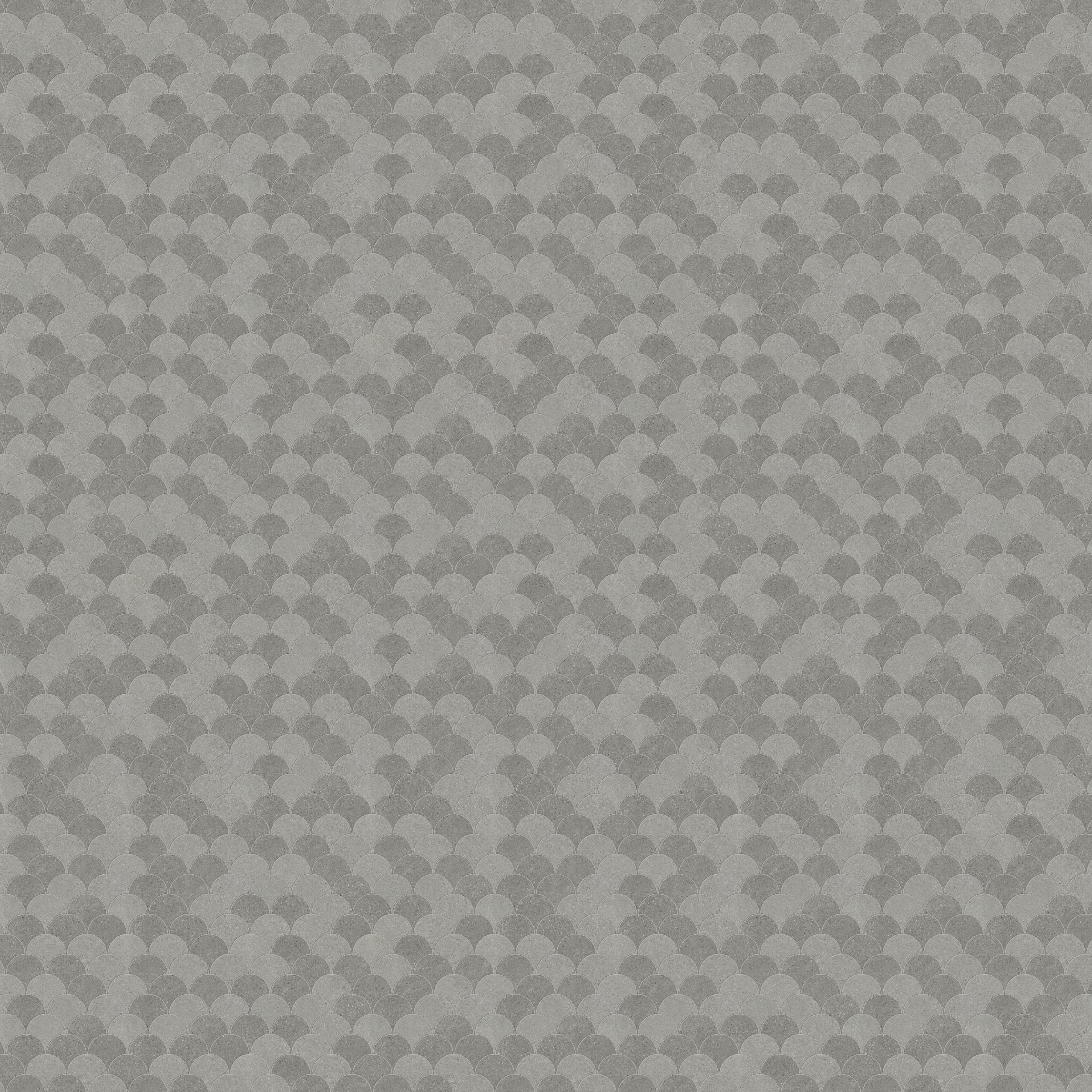 Shea 13.7x14.5 Matte Porcelain Wave Mosaic Tile in Cool Blend - Image 6
