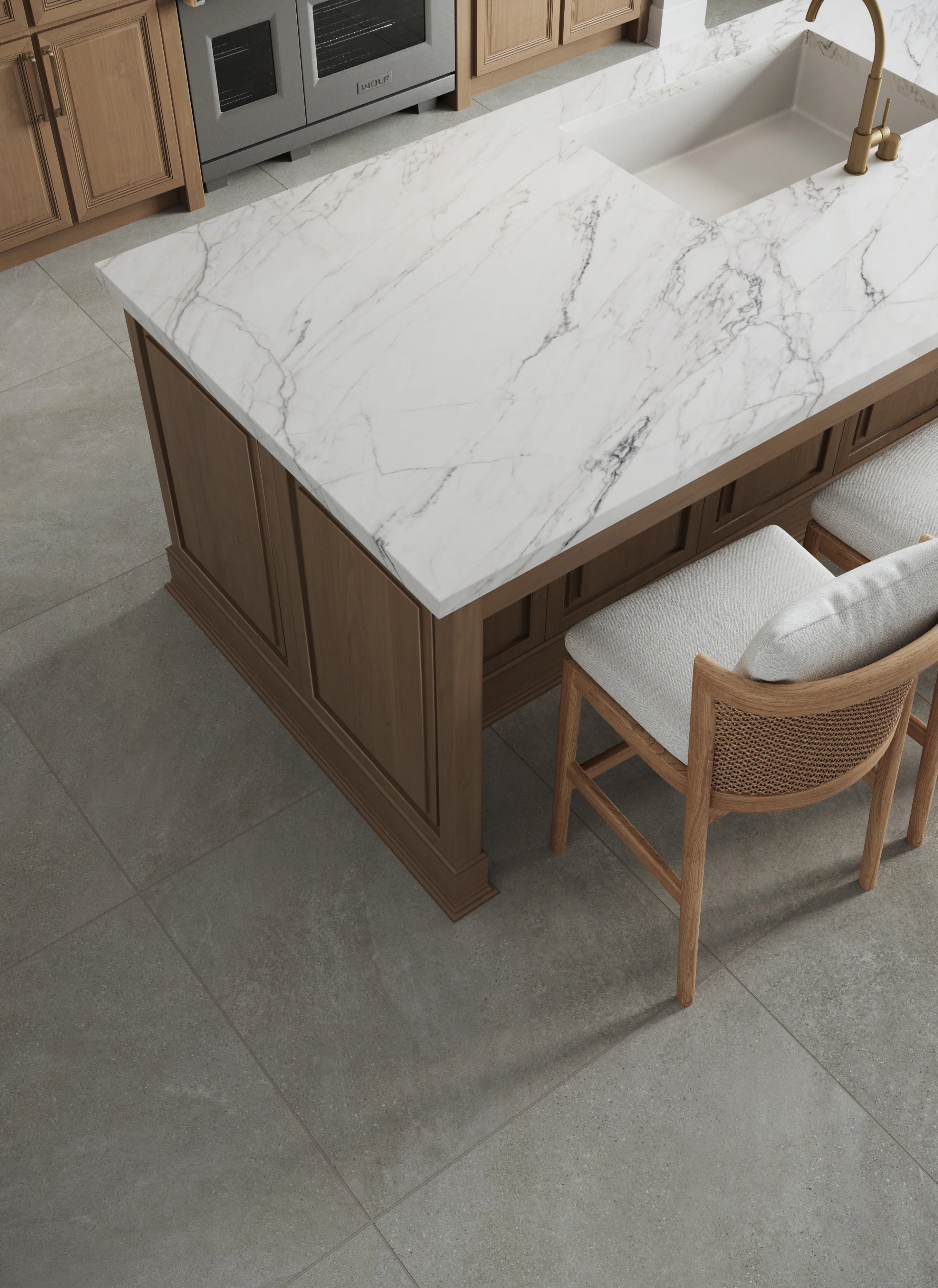 Shea 32x32 Matte Porcelain Tile in Smoke - Image 12