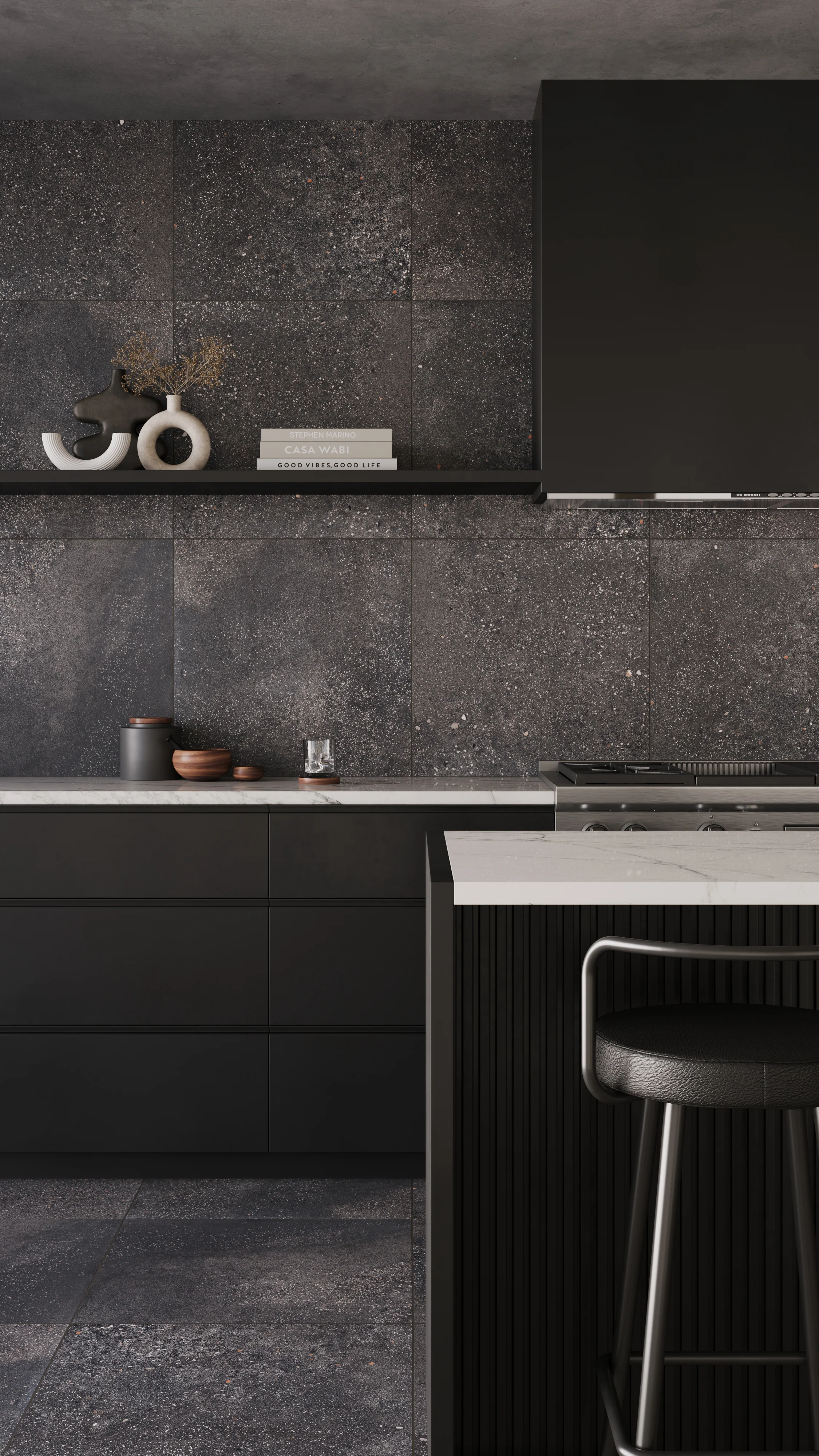 Sloane 24x24 Matte Porcelain Tile in Charcoal - Image 12