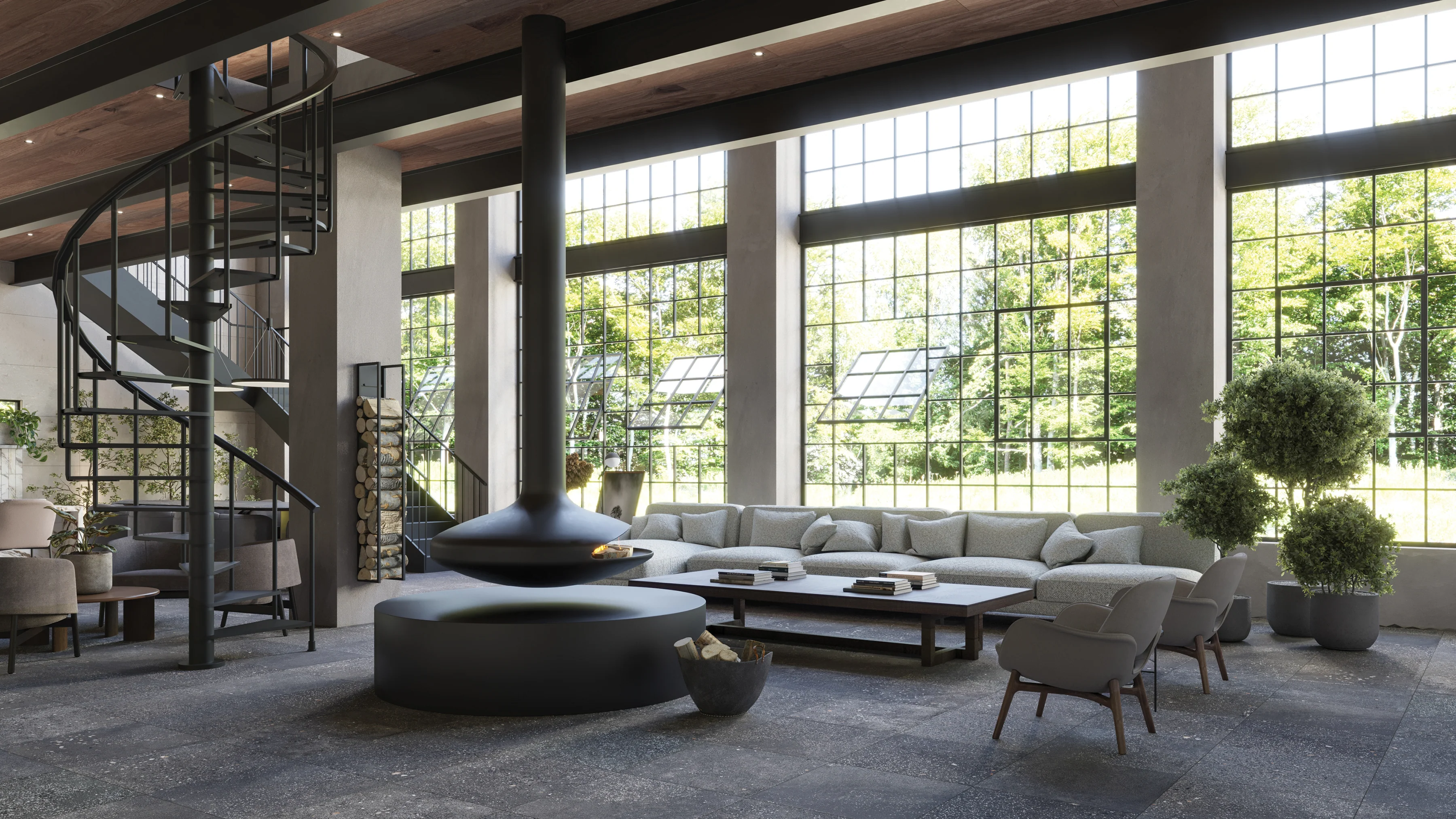 Sloane 24x24 Matte Porcelain Tile in Charcoal - Image 7