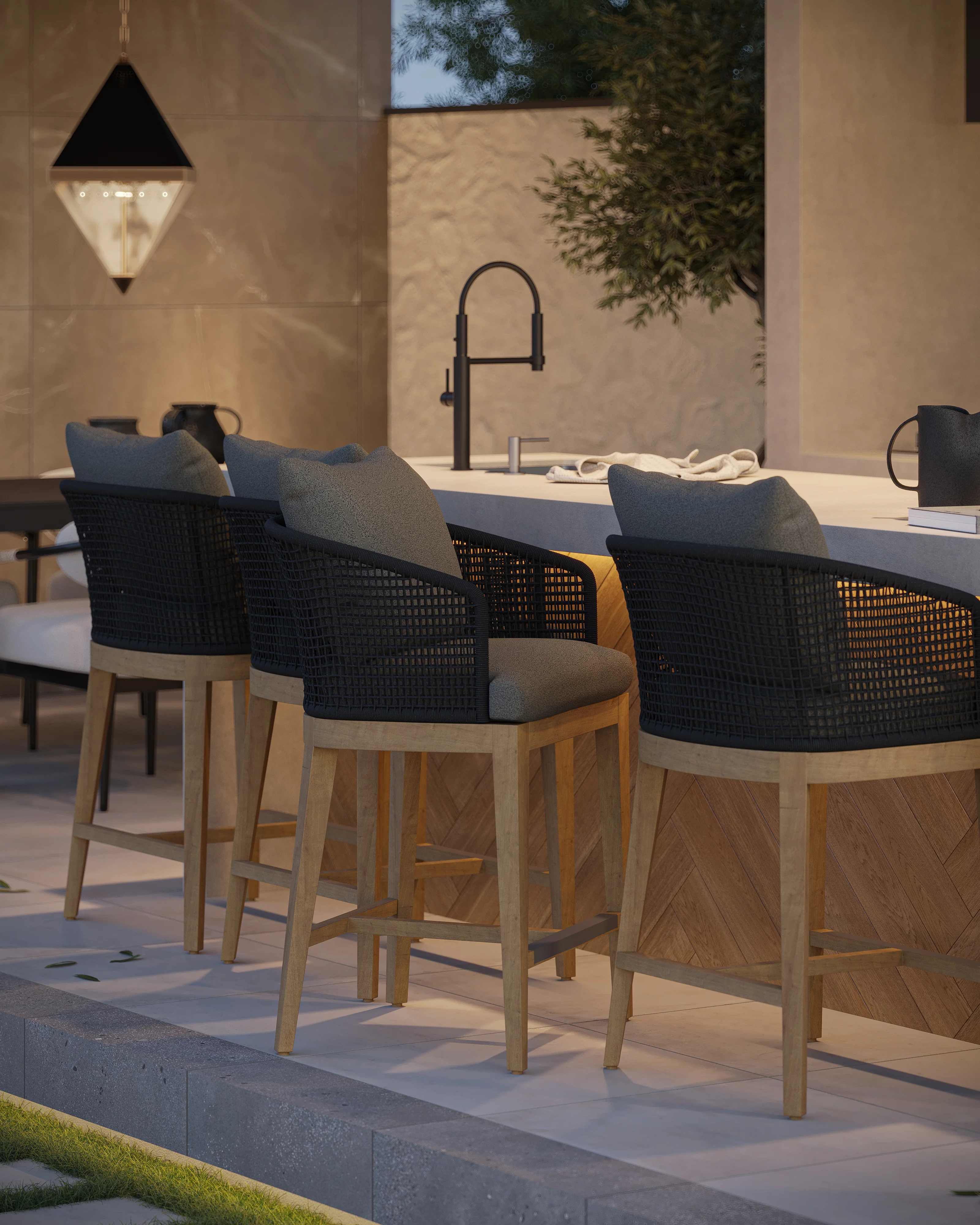 Sloane 24x24 Matte Porcelain Tile in Pebble - Image 9