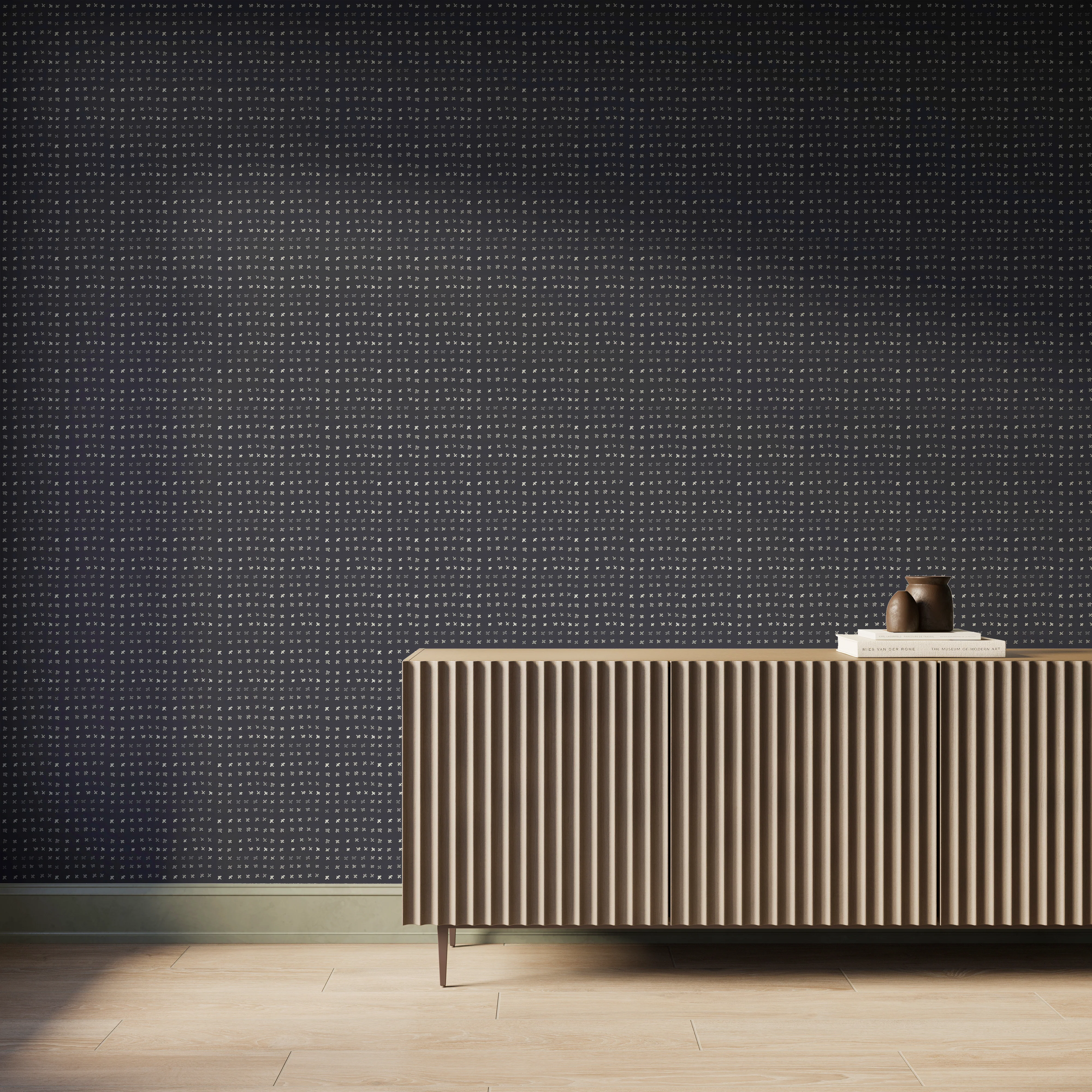 Somerset Wallpaper in Black II, 52" x 132" - Image 2