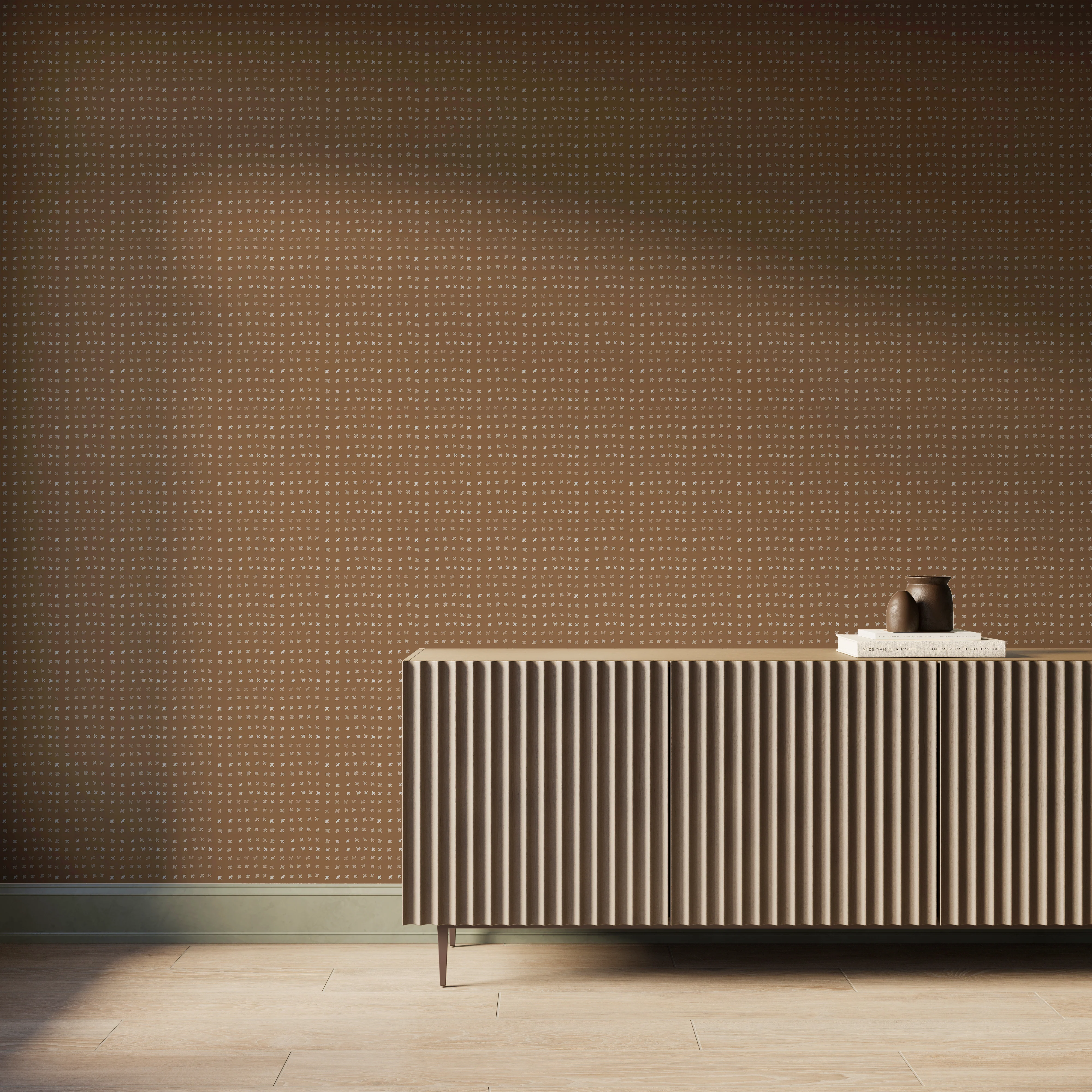 Somerset Wallpaper in Terracotta II, 52" x 132" - Image 2