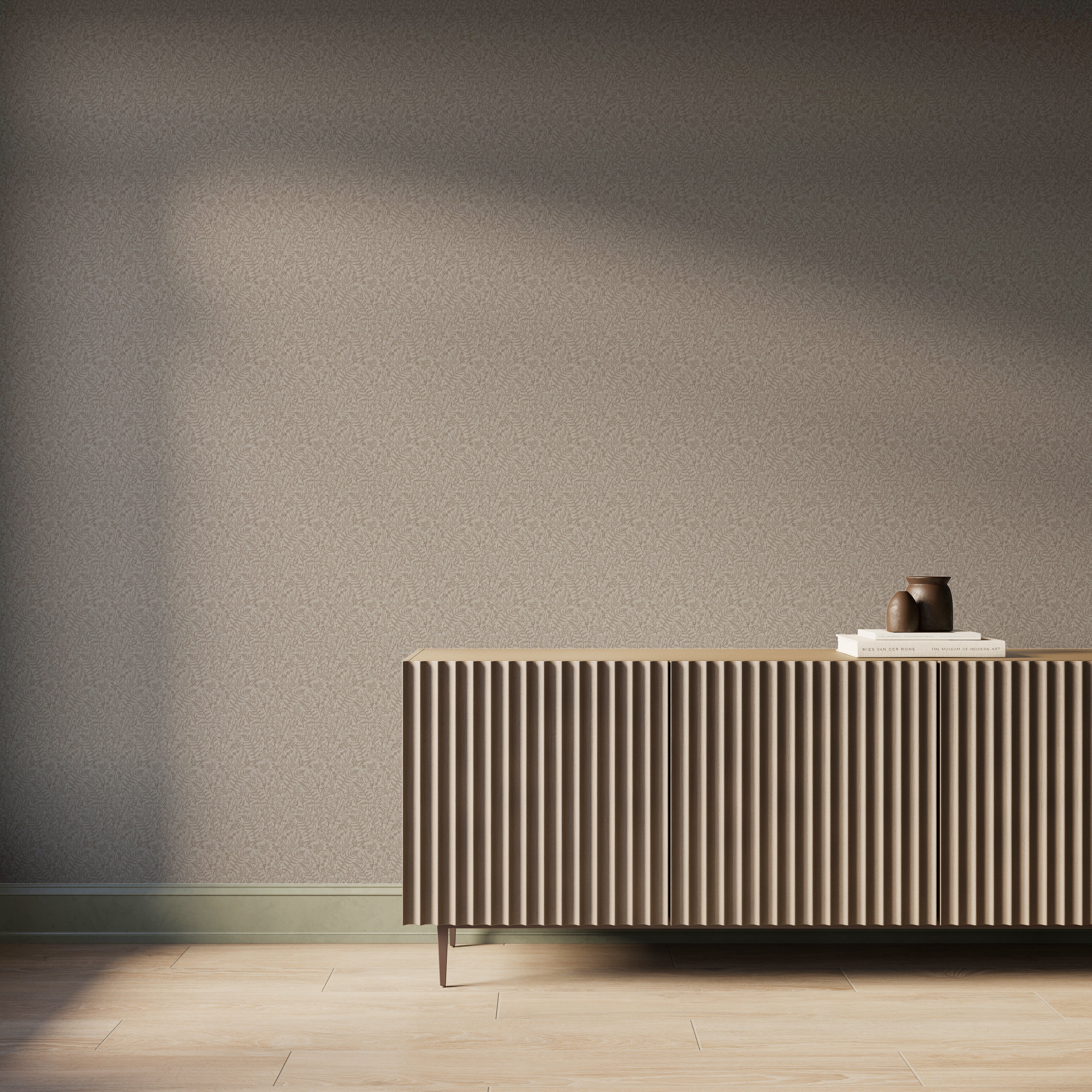 Strafford Wallpaper in Taupe II, 52" x 132" - Image 2