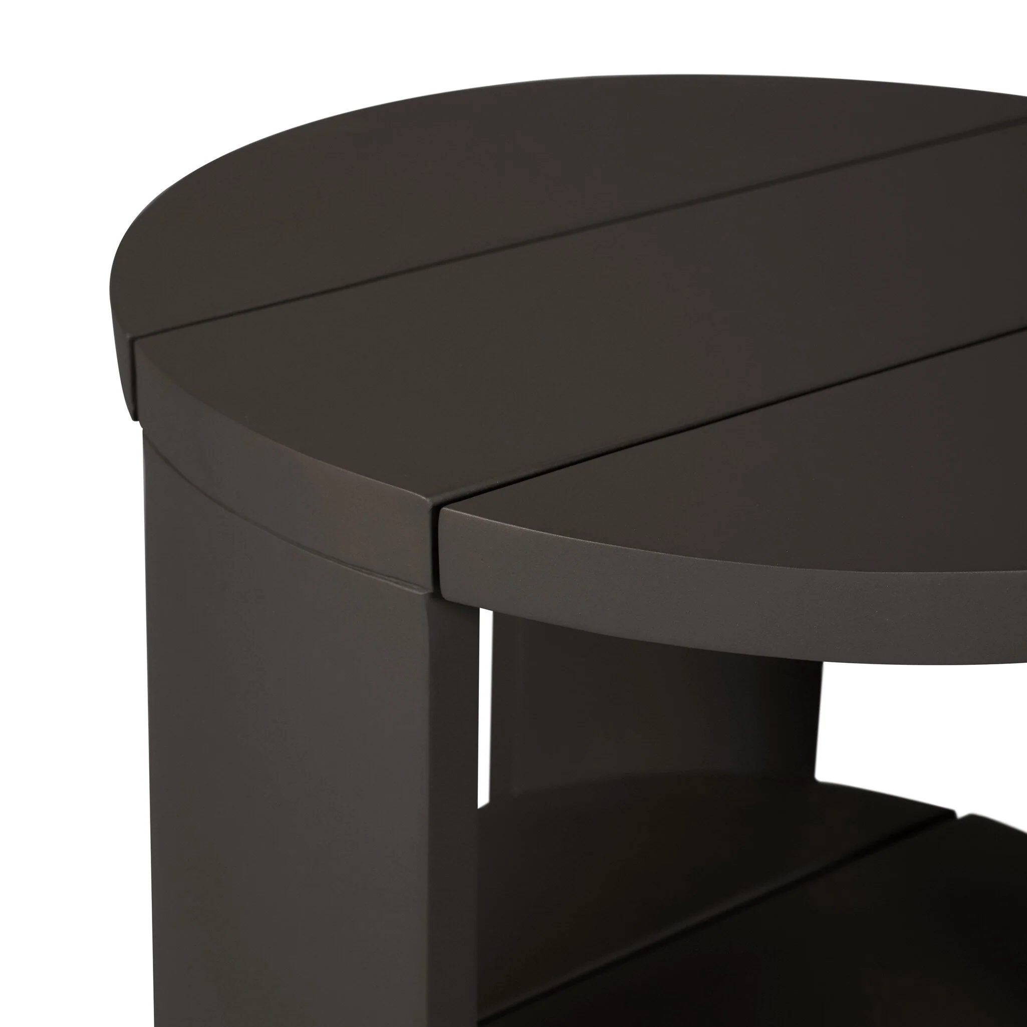 Sundara Outdoor Round Metal End Table in Bronze - Image 10