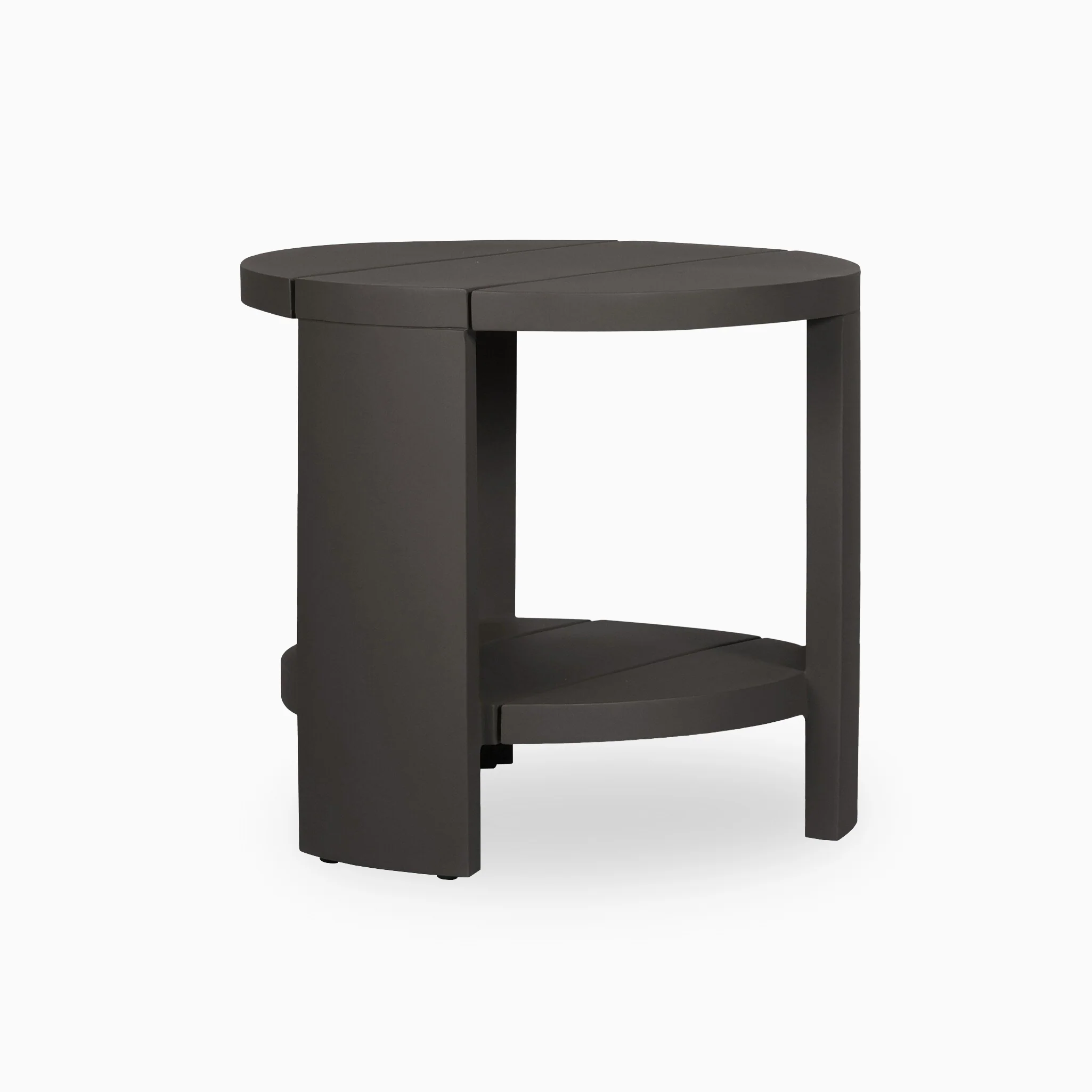 Sundara Outdoor Round Metal End Table in Bronze - Image 5