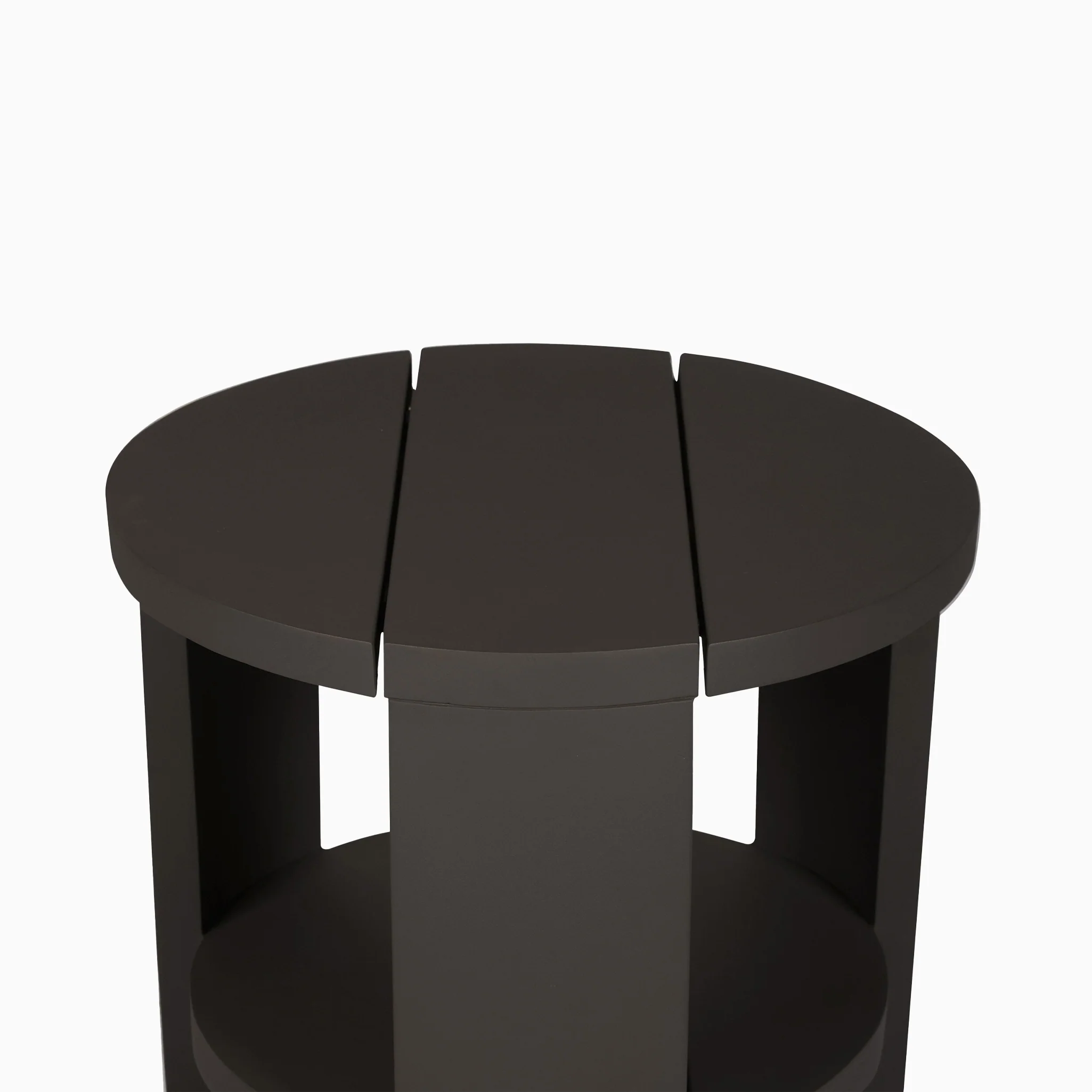 Sundara Outdoor Round Metal End Table in Bronze - Image 8