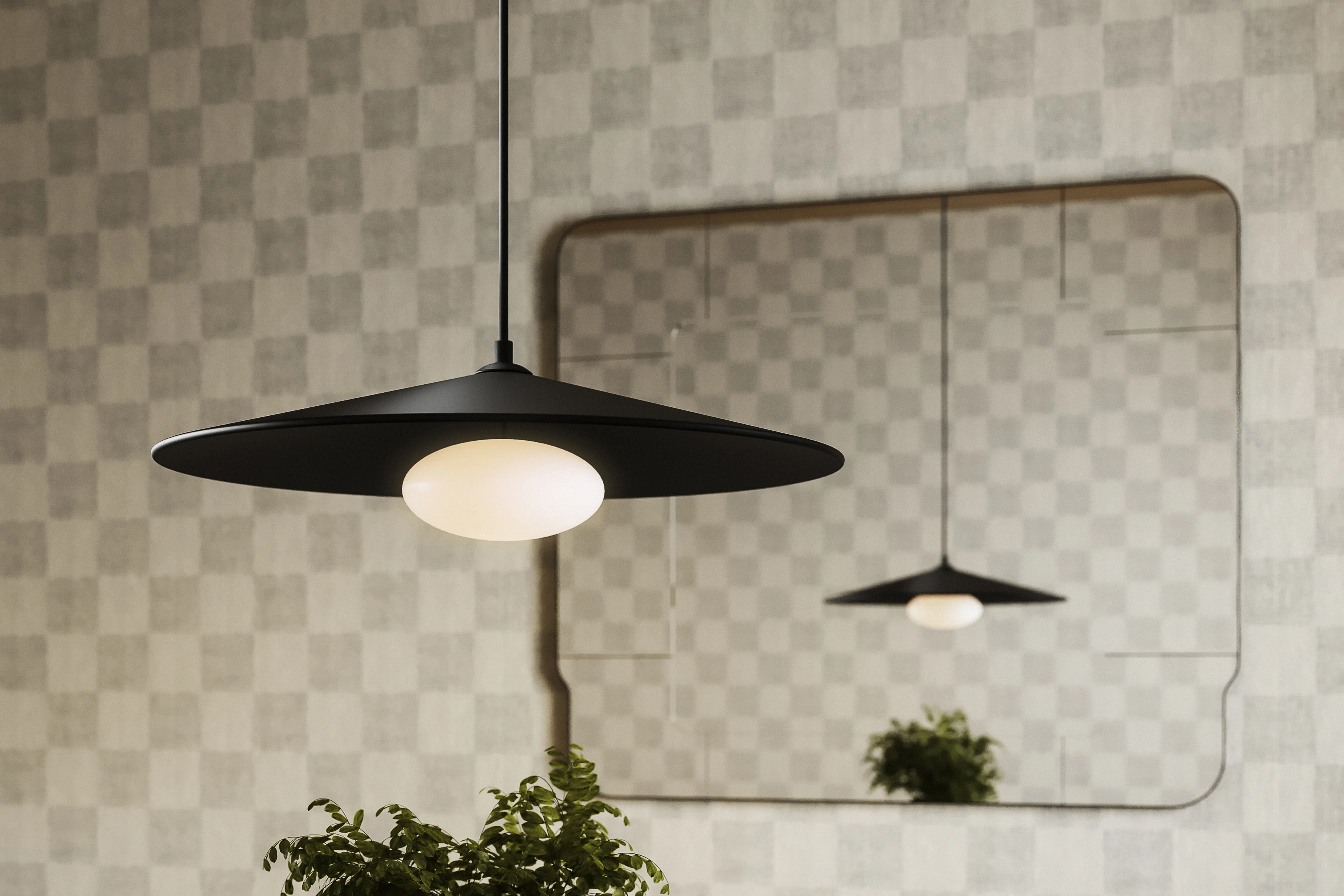 Tahlia 24" Metal LED Pendant in Black/White - Image 2