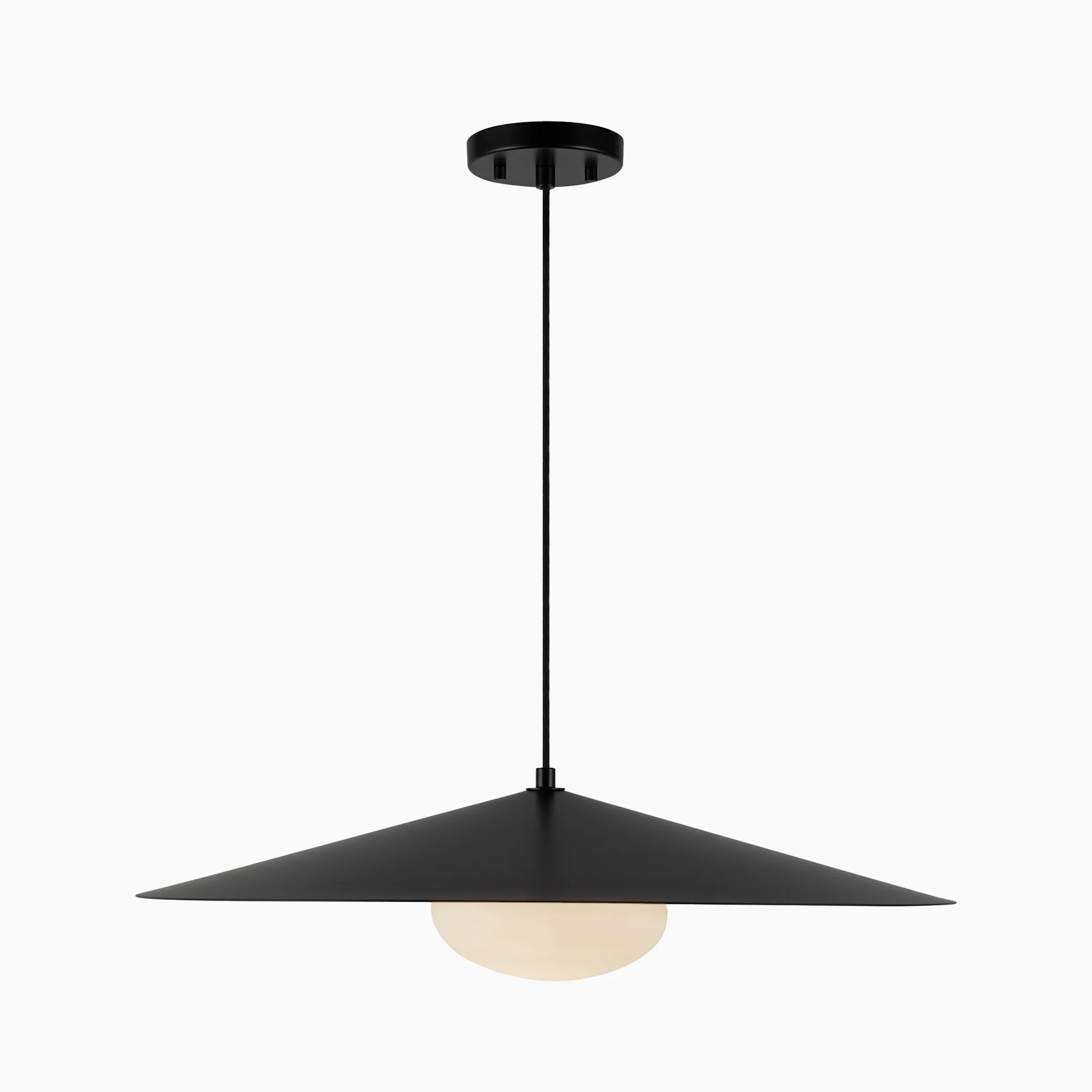 Tahlia 24" Metal LED Pendant in Black/White - Image 3