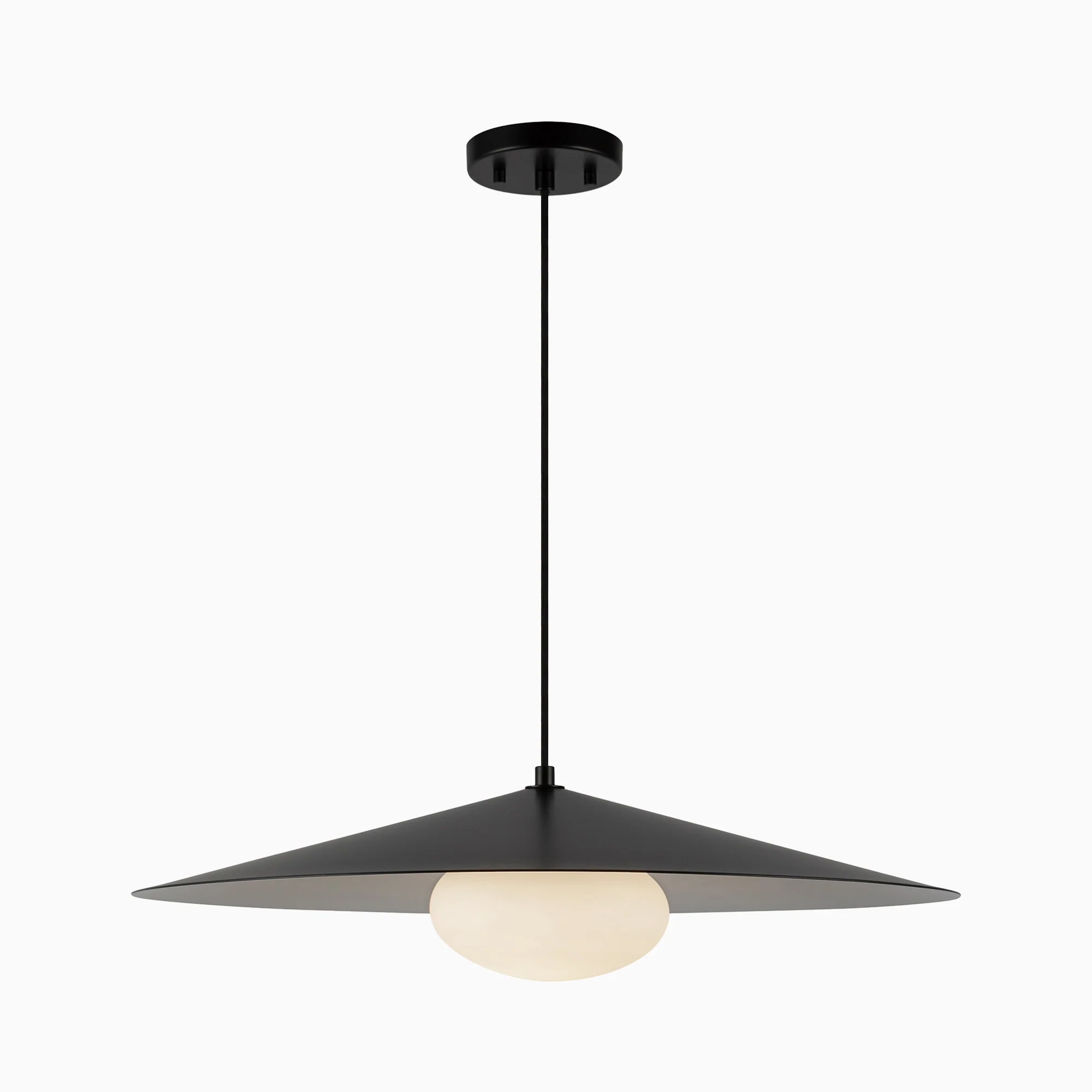 Tahlia 24" Metal LED Pendant in Black/White - Image 4