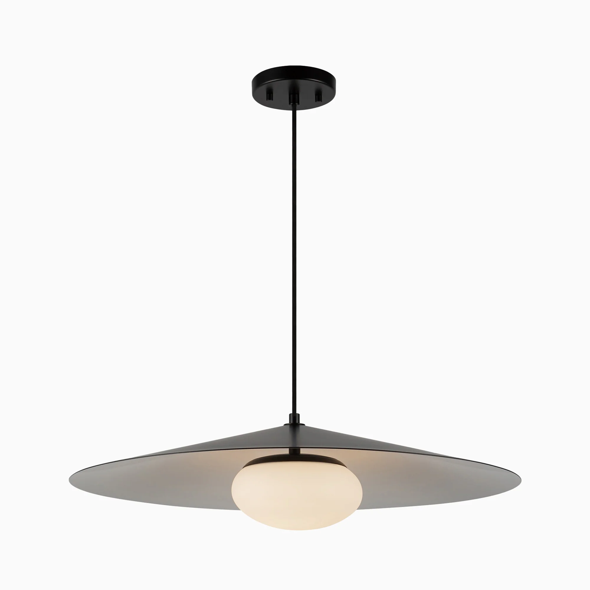 Tahlia 24" Metal LED Pendant in Black/White - Image 5