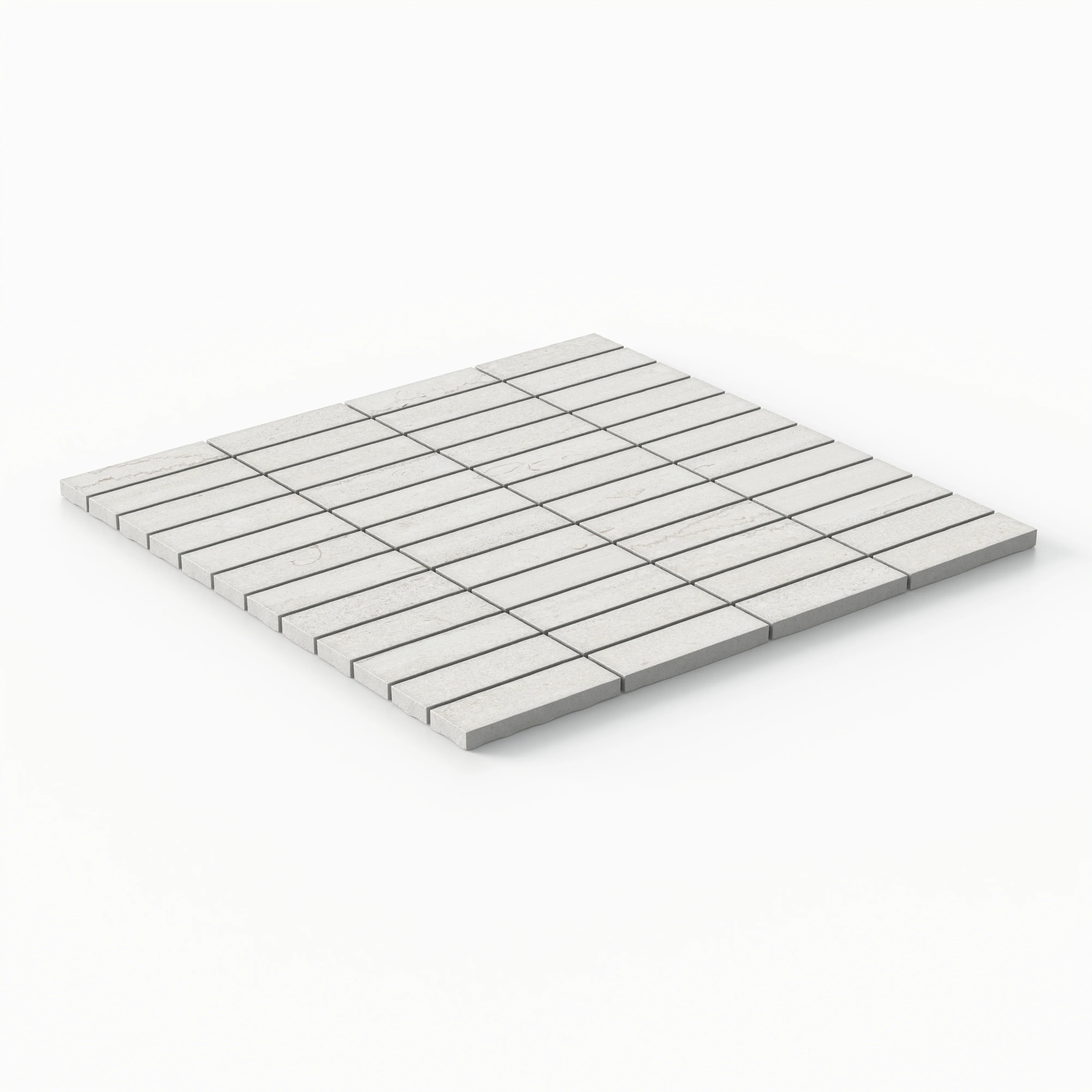 Tatum 1x3 Matte Porcelain Mosaic Tile in Vein-Cut Straw - Image 2