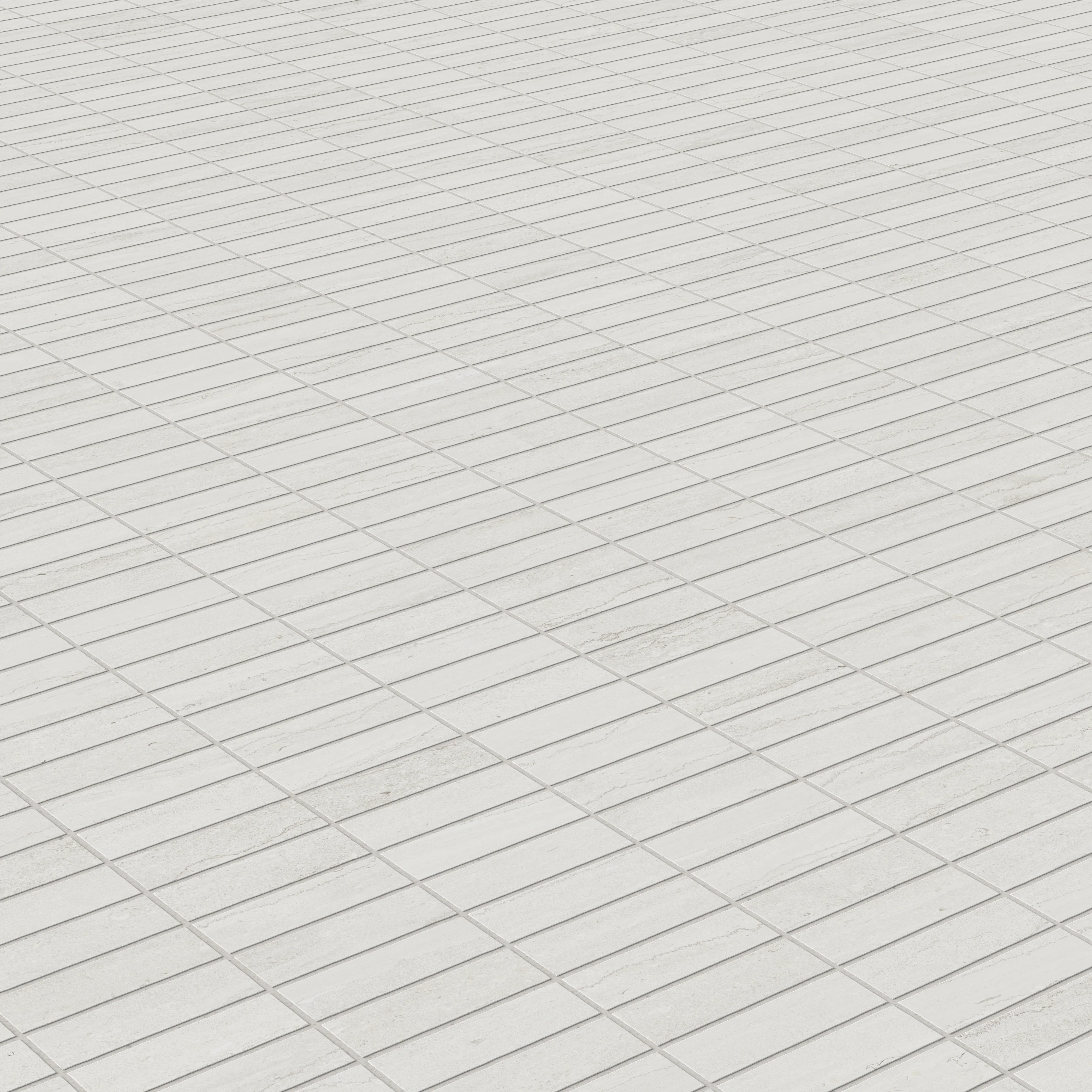 Tatum 1x3 Matte Porcelain Mosaic Tile in Vein-Cut Straw - Image 3