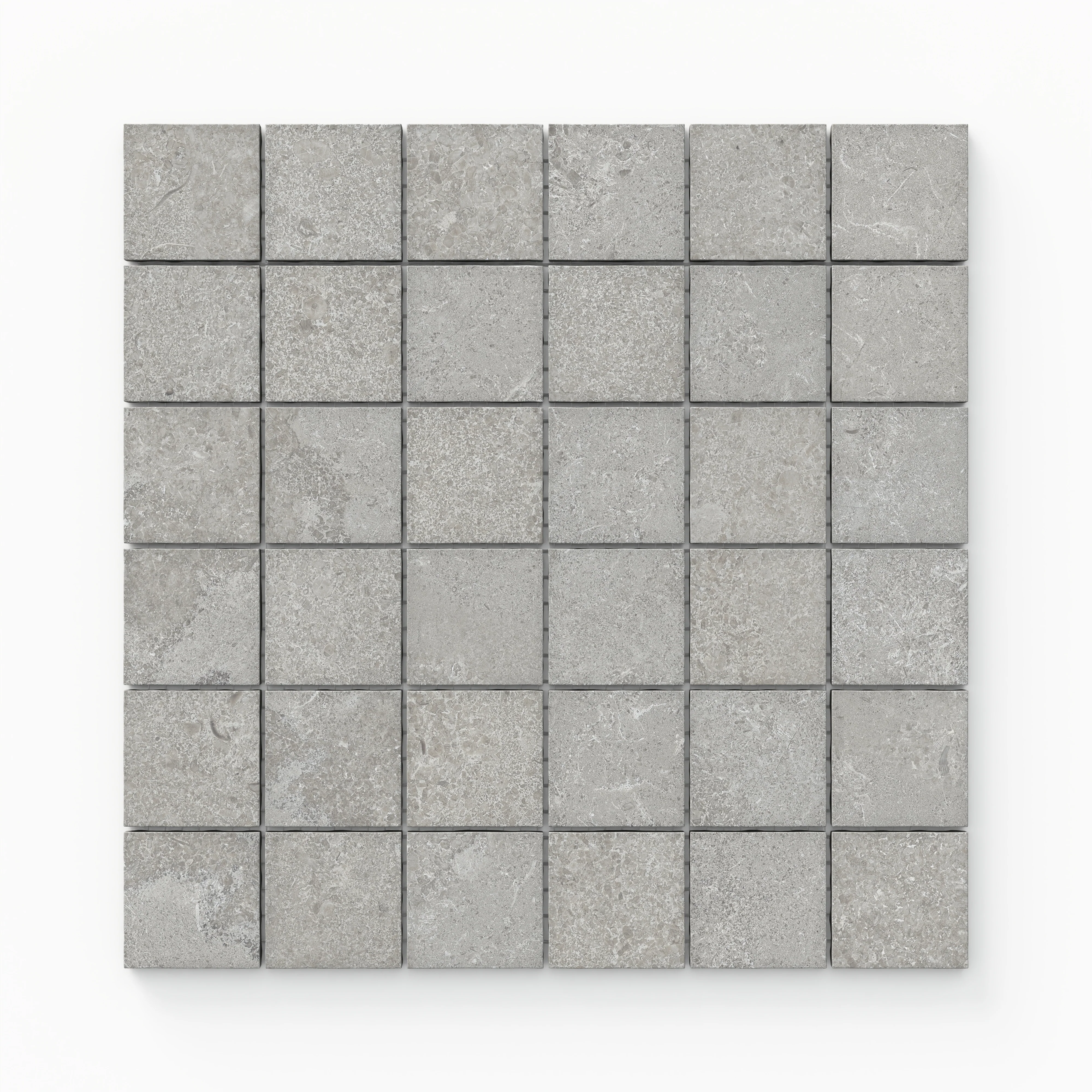 Tatum 2x2 Matte Porcelain Mosaic Tile in Cross-Cut Ash