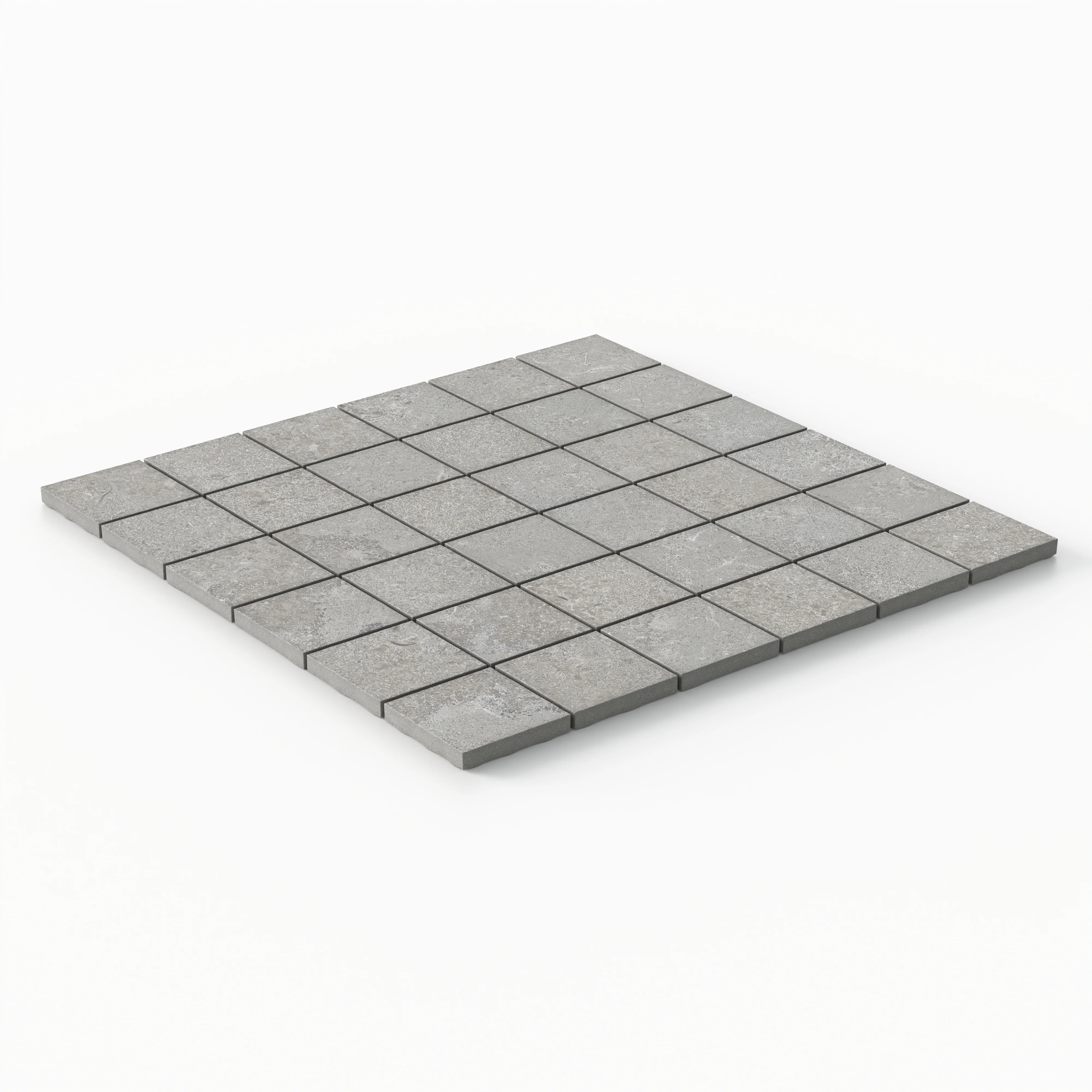 Tatum 2x2 Matte Porcelain Mosaic Tile in Cross-Cut Ash - Image 2