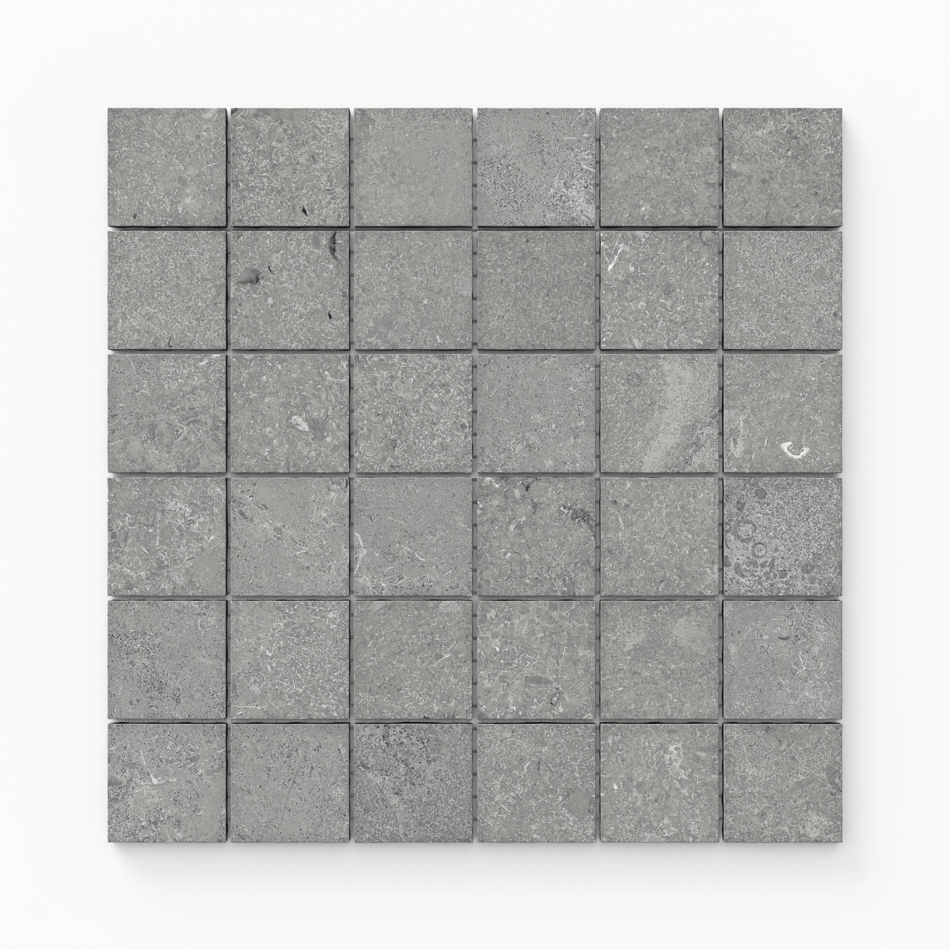 Tatum 2x2 Matte Porcelain Mosaic Tile in Cross-Cut Pewter