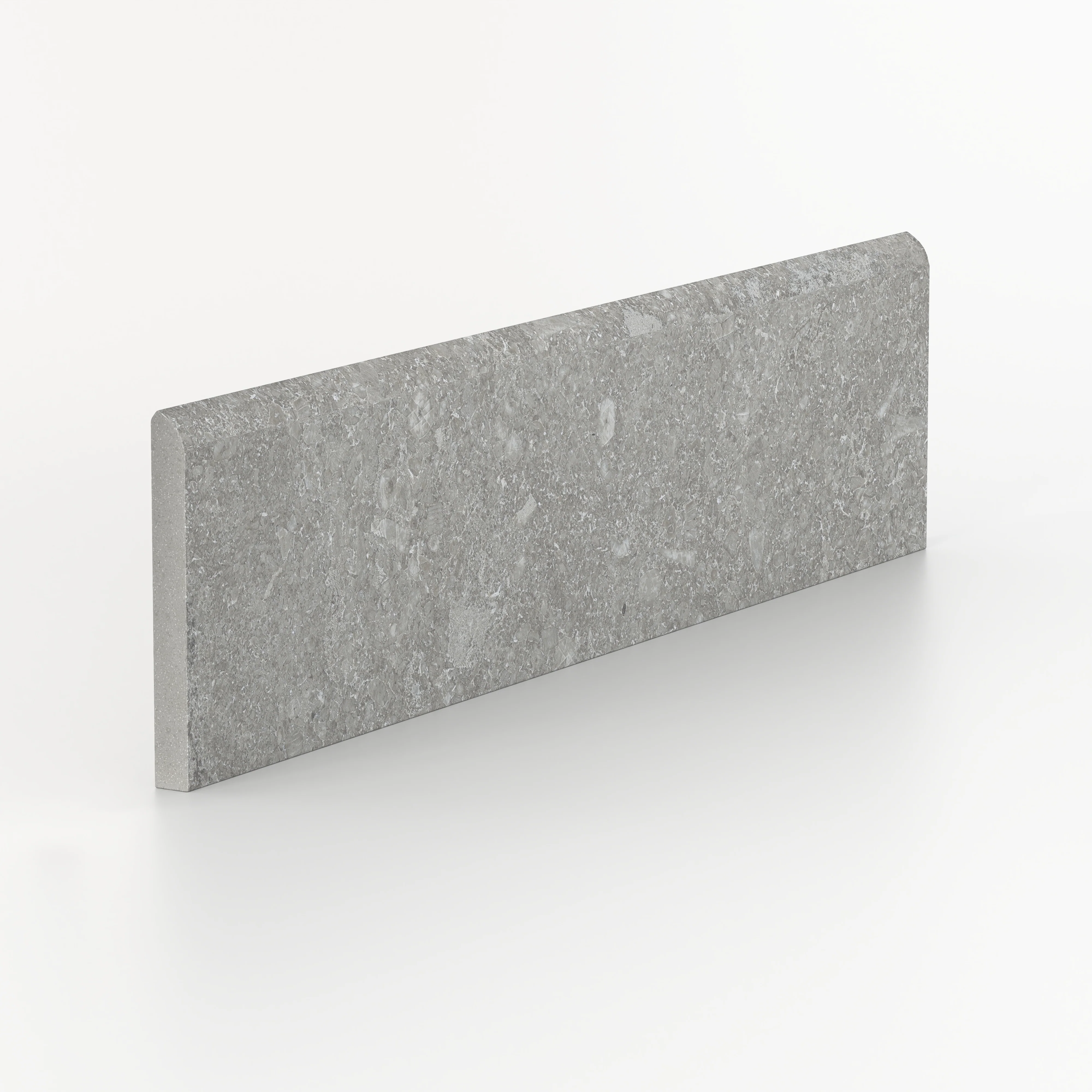Tatum 3x12 Matte Porcelain Bullnose Tile in Cross-Cut Ash - Image 2